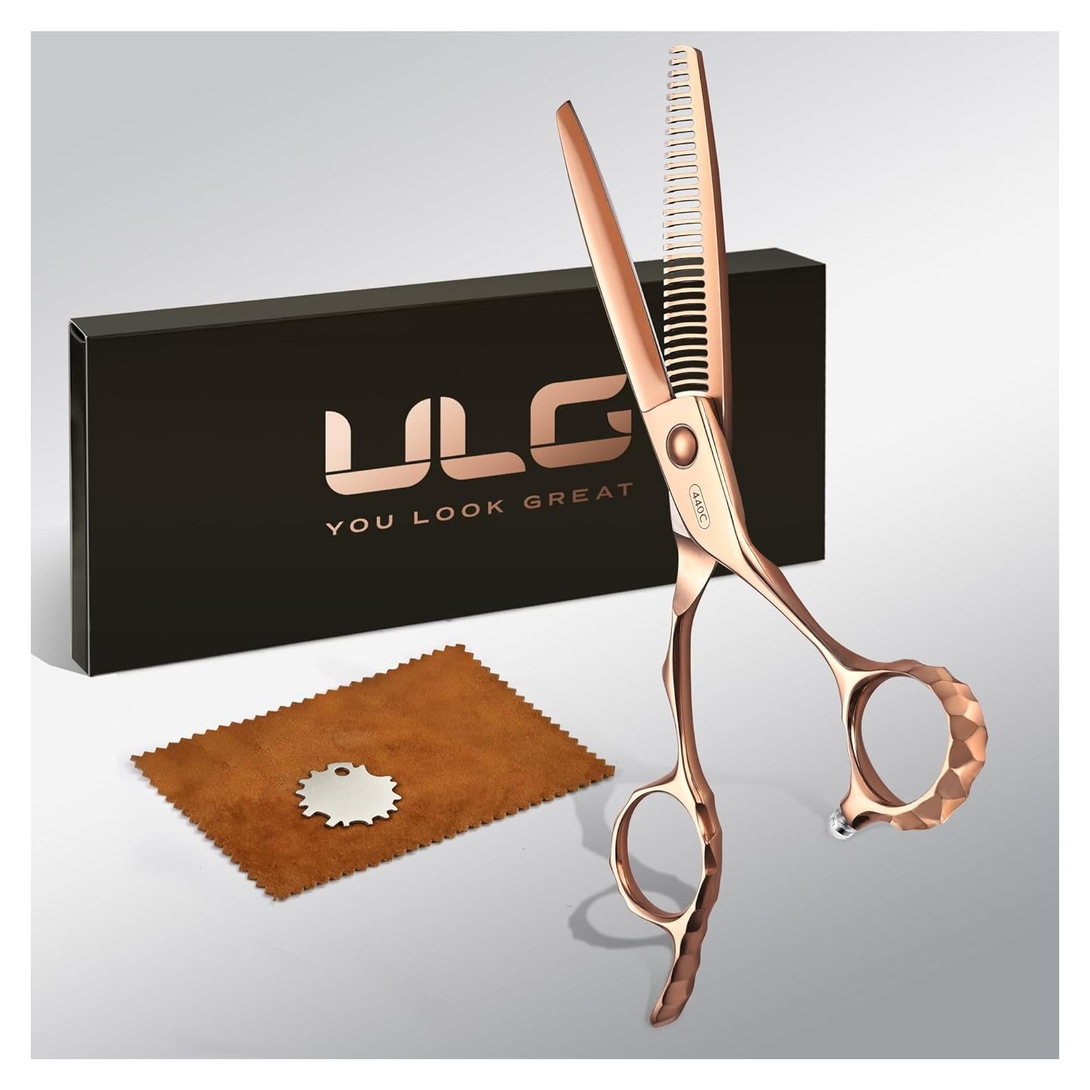 Tijeras de adelgazado ULG Professional 6.5" (16.51 cm) oro rosa