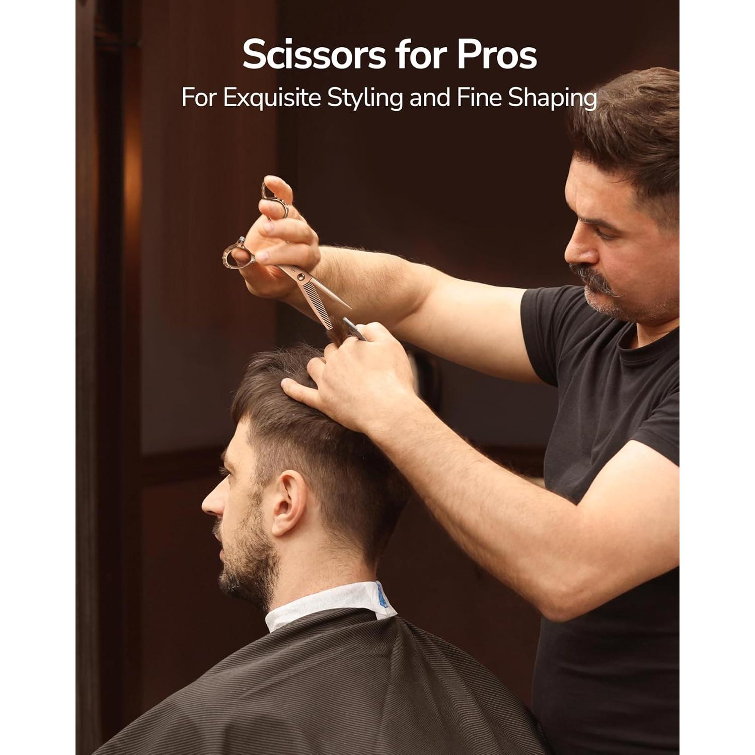 Tijeras de adelgazado ULG Professional 6.5" (16.51 cm) oro rosa