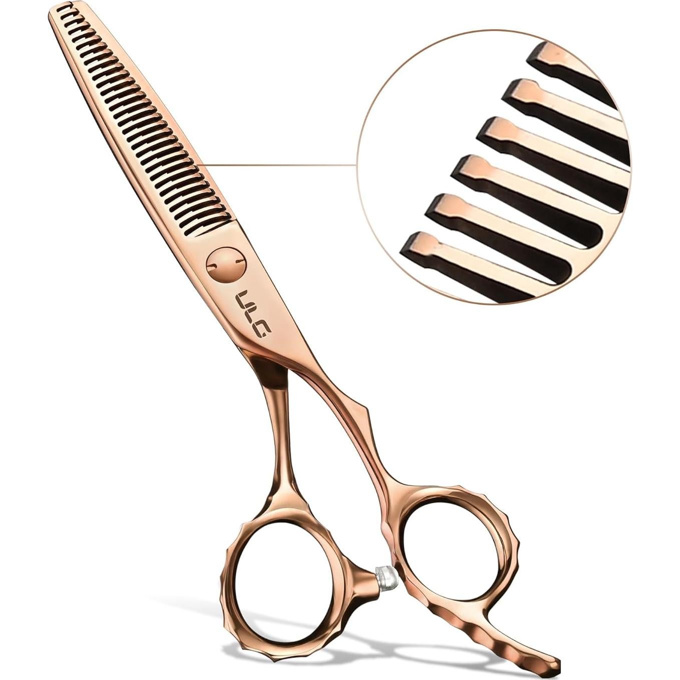 Tijeras de adelgazado ULG Professional 6.5" (16.51 cm) oro rosa