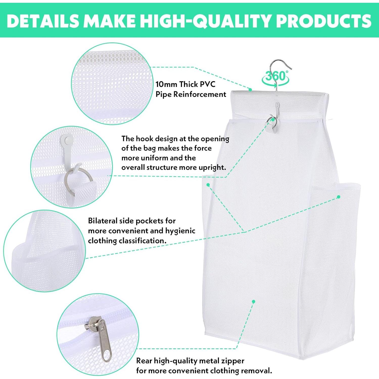 Cesta de Ropa Colgante Plegable Ubamdom 61x36 cm - 2 Pcs