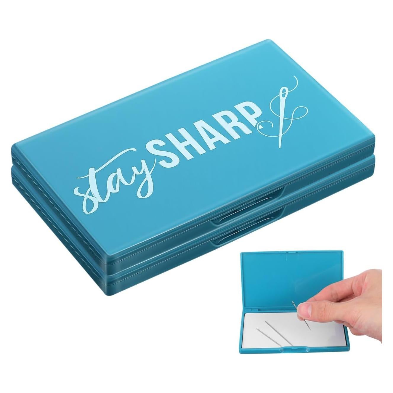 Estuche para Agujas de Coser NUOBESTY 2pcs Magnético Verde