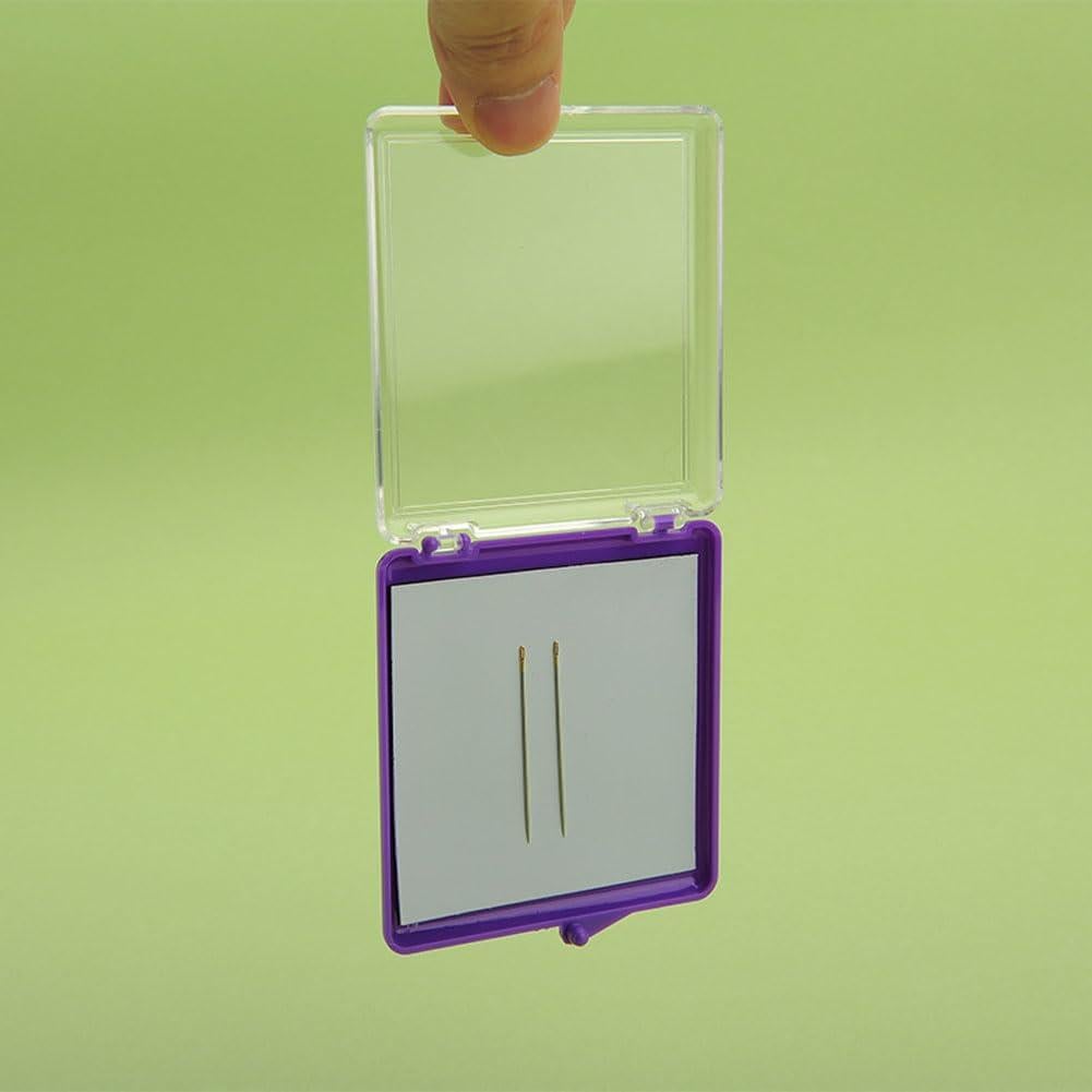 2 Piezas Caja de Almacenamiento de Agujas Magnéticas Luzen 8.2x6.9cm
