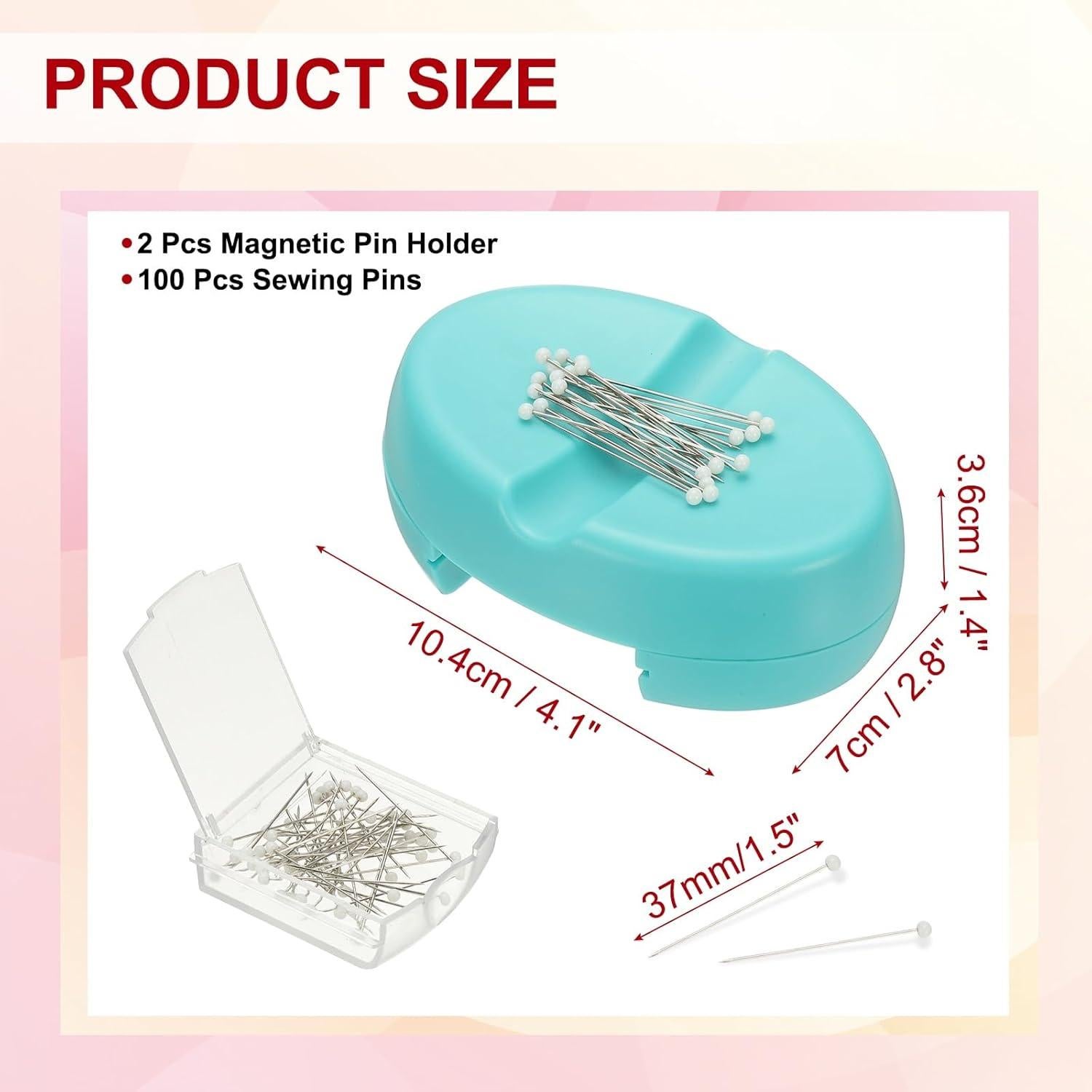 Soporte Magnético para Alfileres PATIKIL 2 Pcs Verde Claro