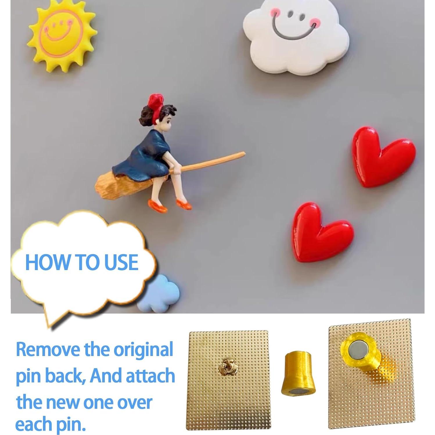 24 Sujetadores Magnéticos Josuyofo para Pines de Esmalte Multicolor