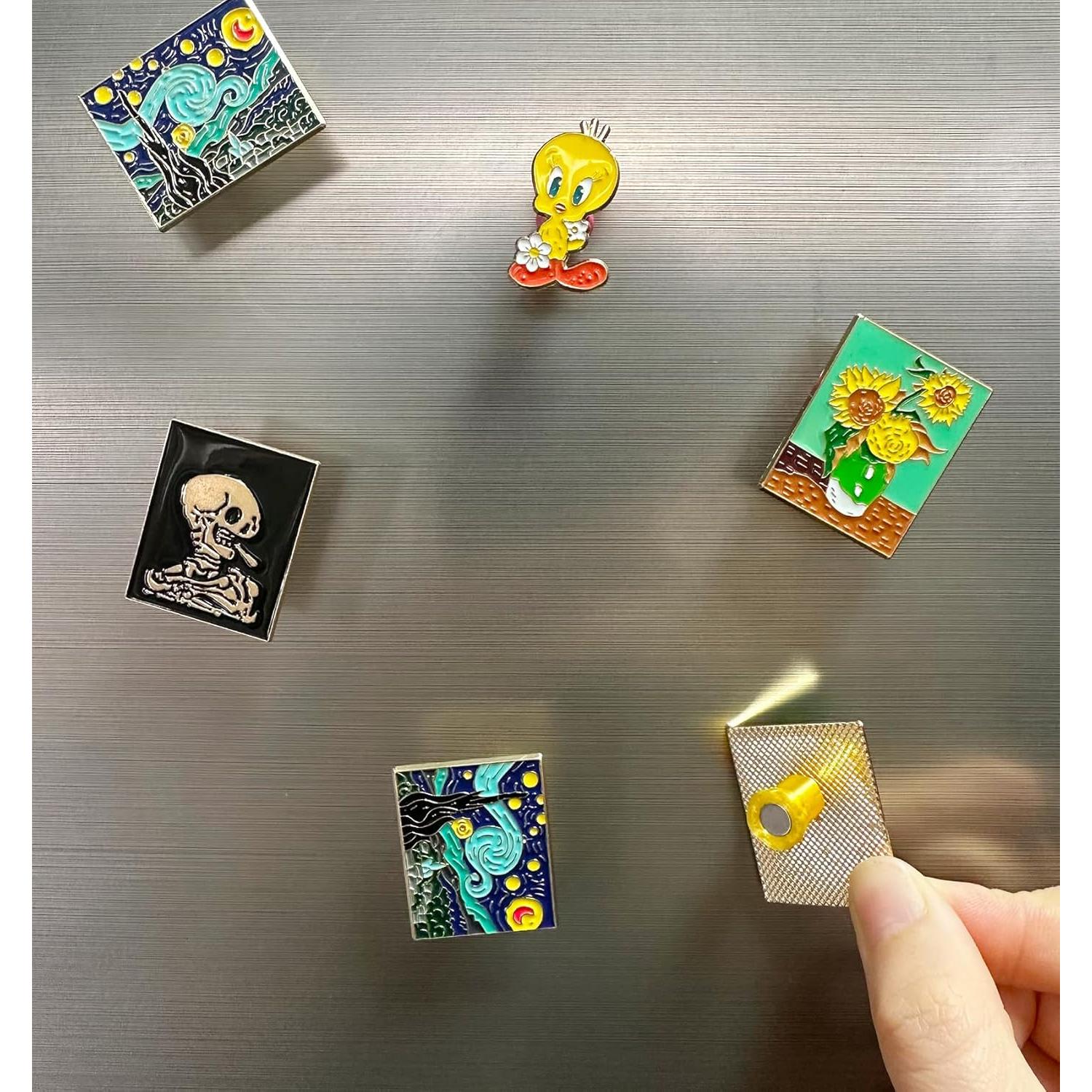 24 Sujetadores Magnéticos Josuyofo para Pines de Esmalte Multicolor