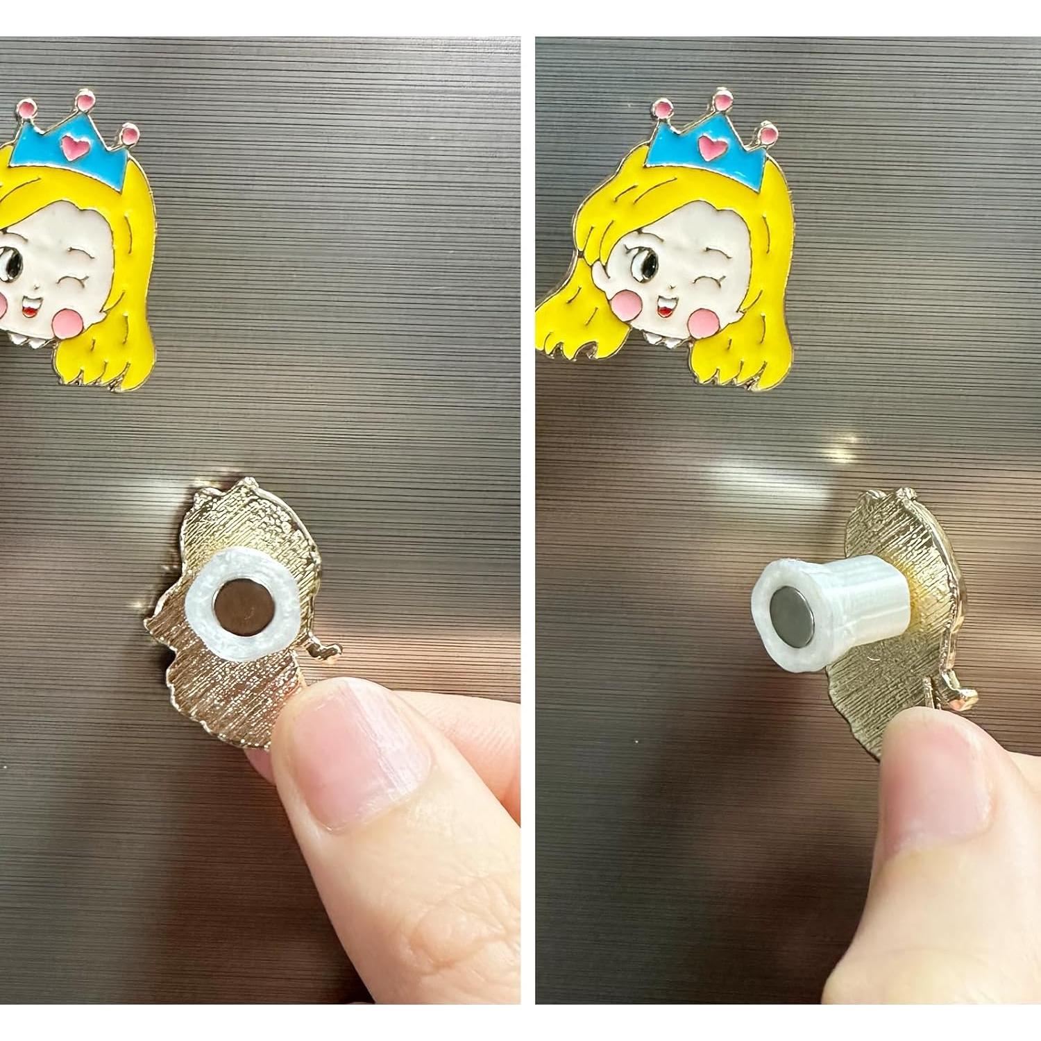 24 Sujetadores Magnéticos Josuyofo para Pines de Esmalte Multicolor