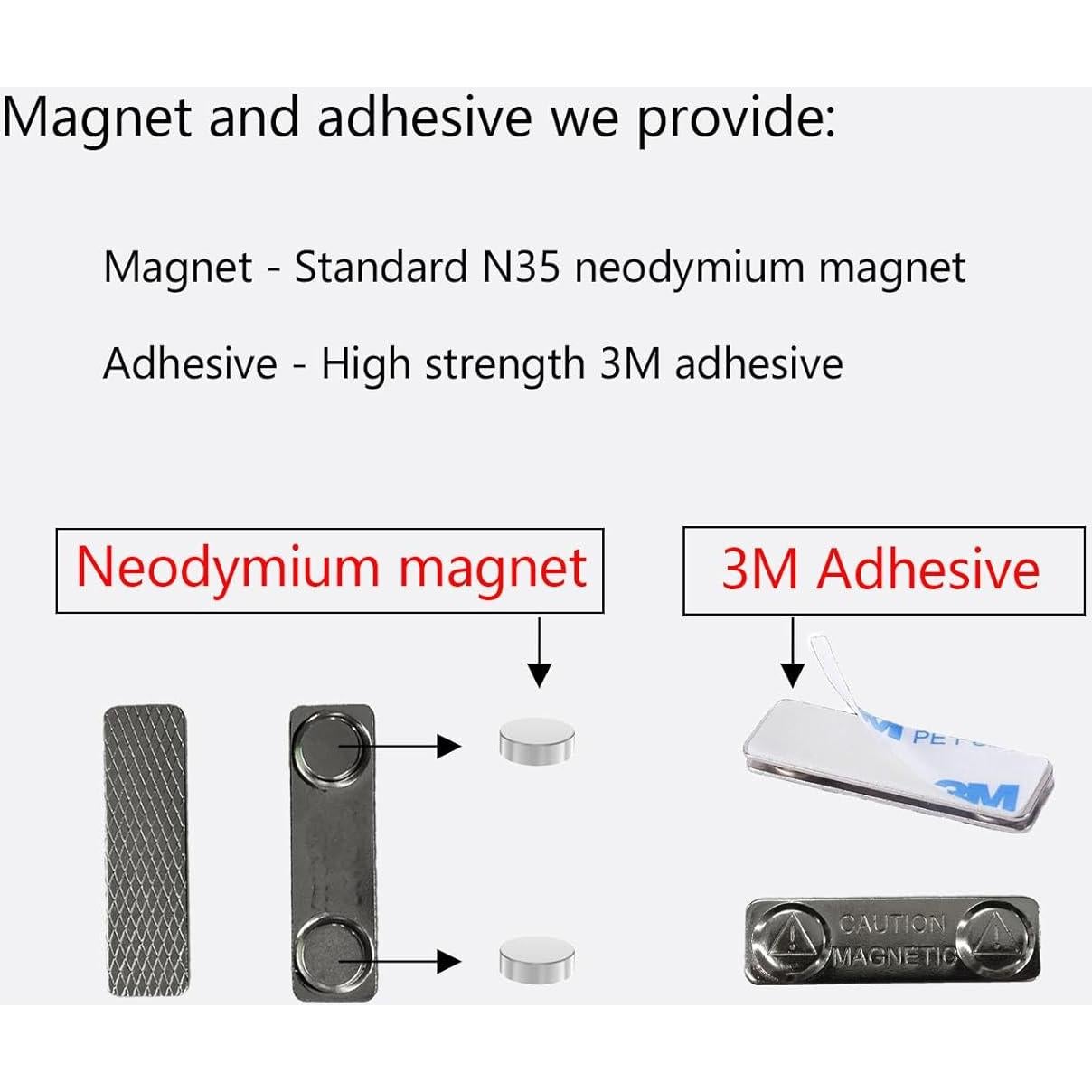 Etiquetas de Nombre Magnéticas Liftsun, Paquete de 10 Unidades