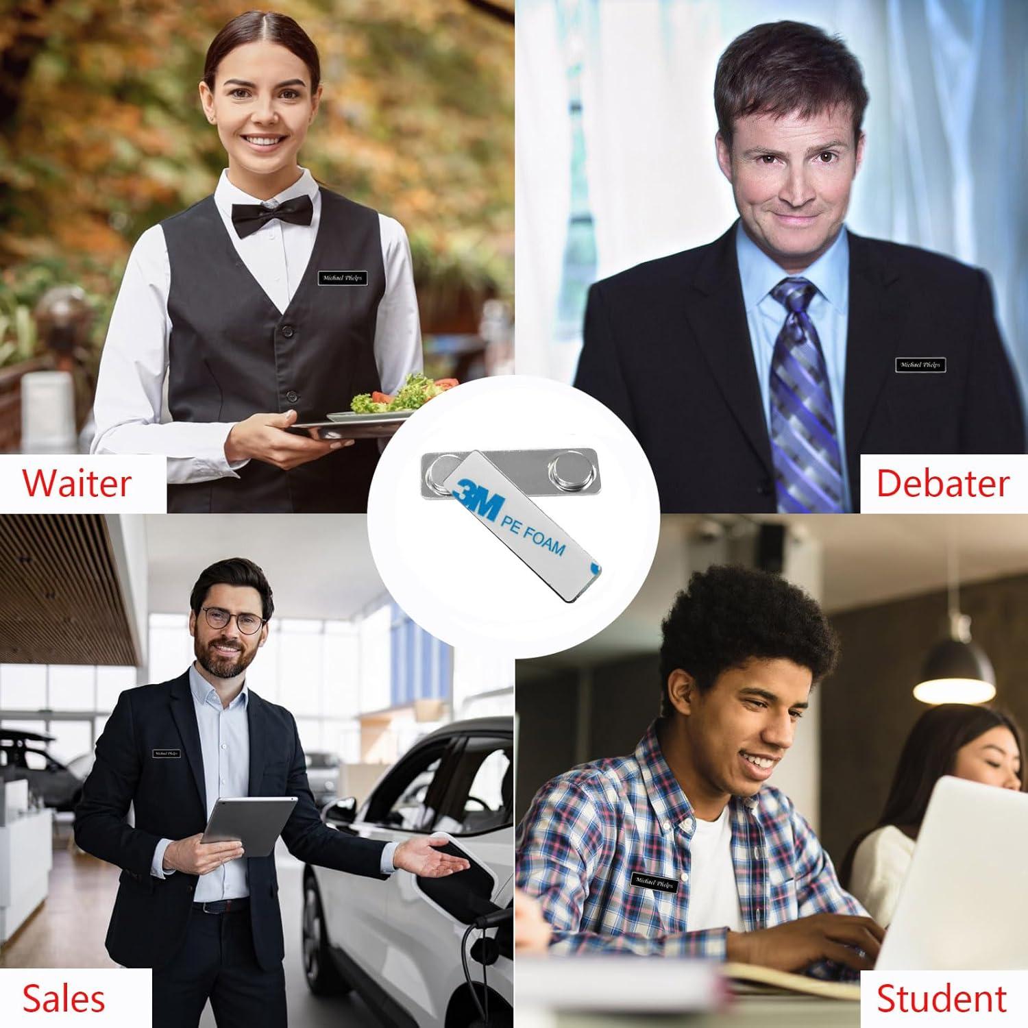 Etiquetas de Nombre Magnéticas Liftsun, Paquete de 10 Unidades