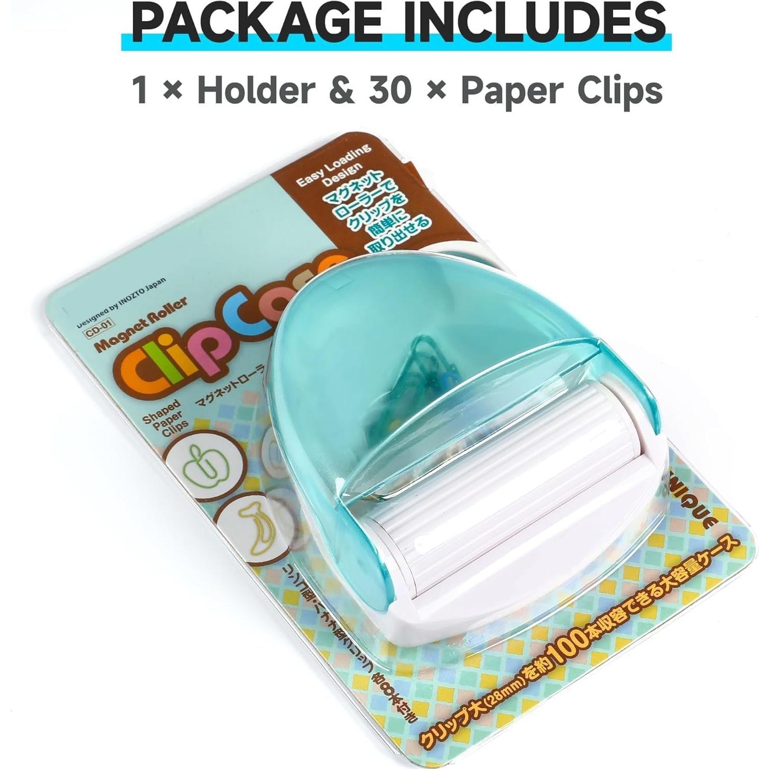 Soporte Magnético para Clips de Papel BITOSEE Verde con 100 Clips