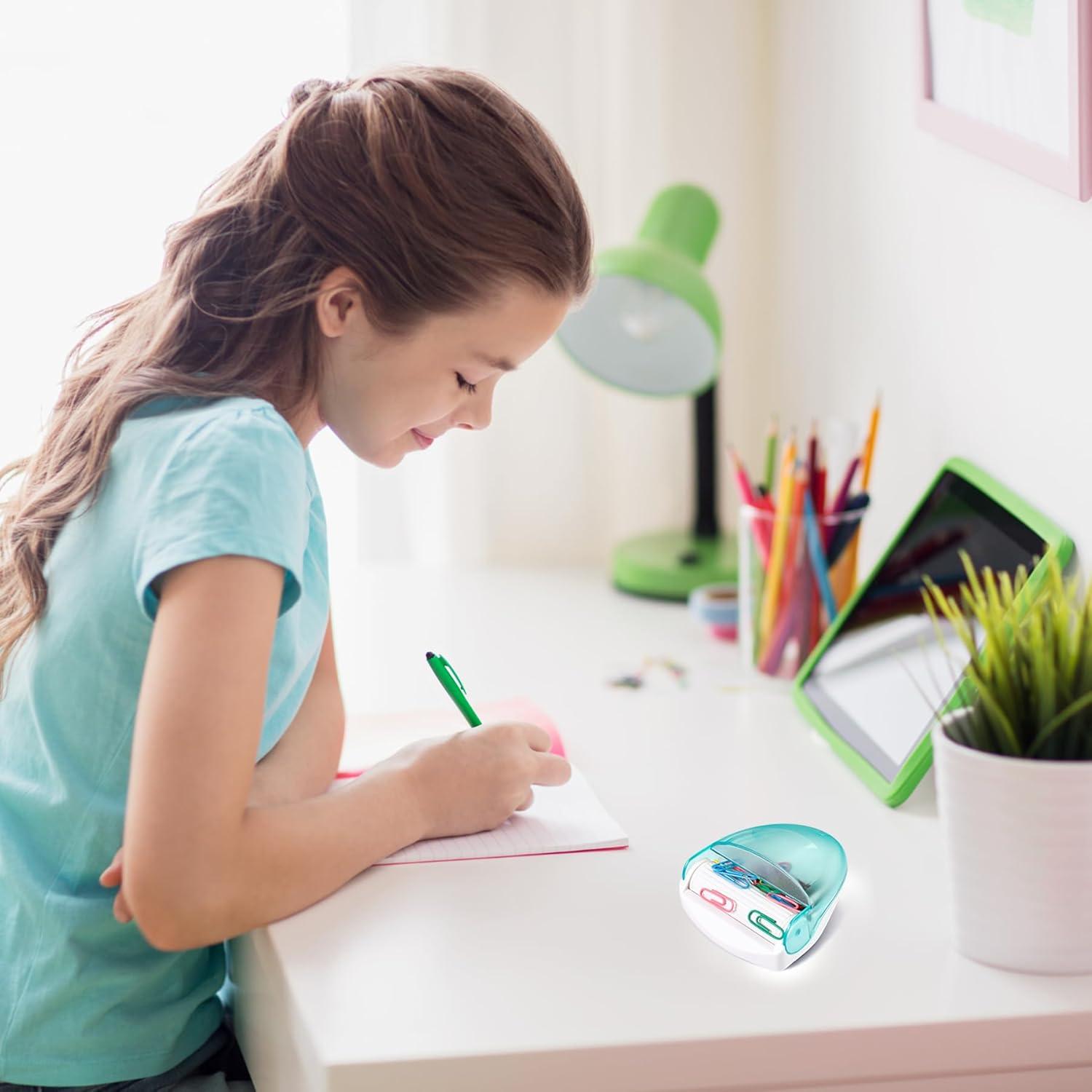 Soporte Magnético para Clips de Papel BITOSEE Verde con 100 Clips