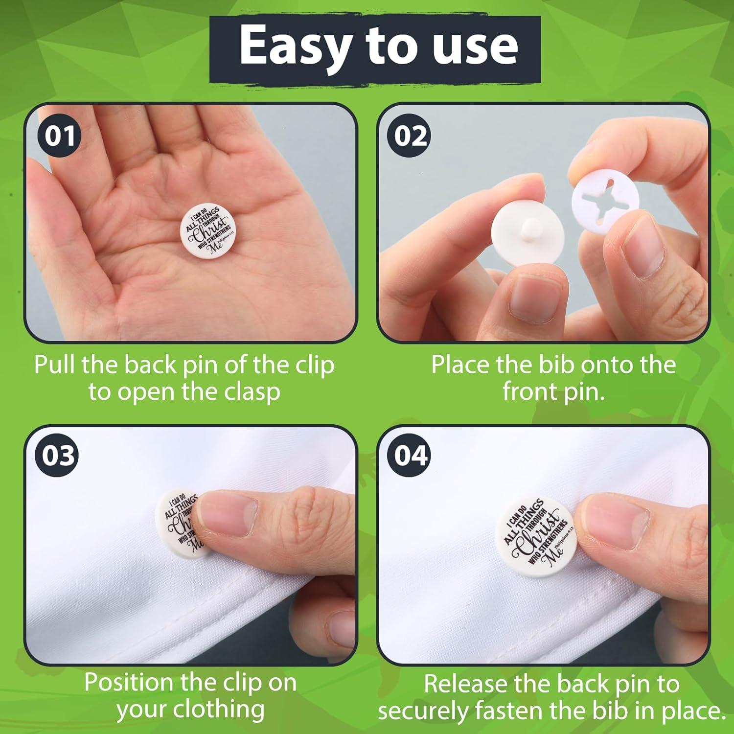 12 Clips para Número de Carrera Suncalla - Reutilizables Blancos