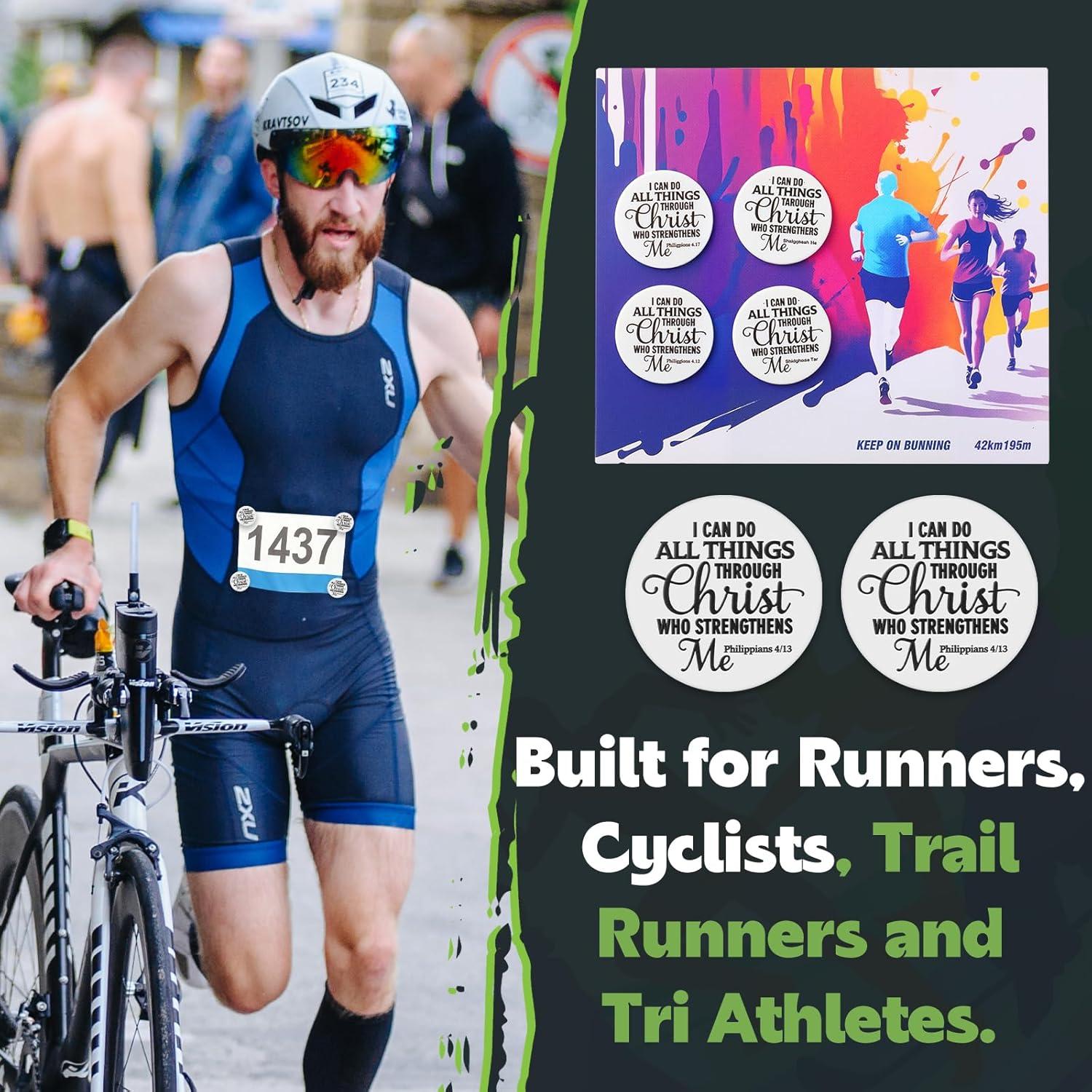 12 Clips para Número de Carrera Suncalla - Reutilizables Blancos