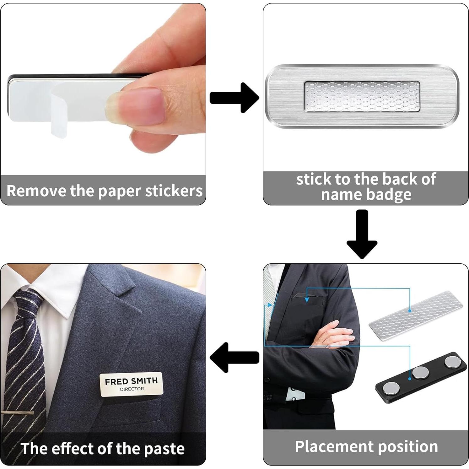 Paquete de 5 Imanes Magnéticos OLPDDZ con Adhesivo 3M Negro