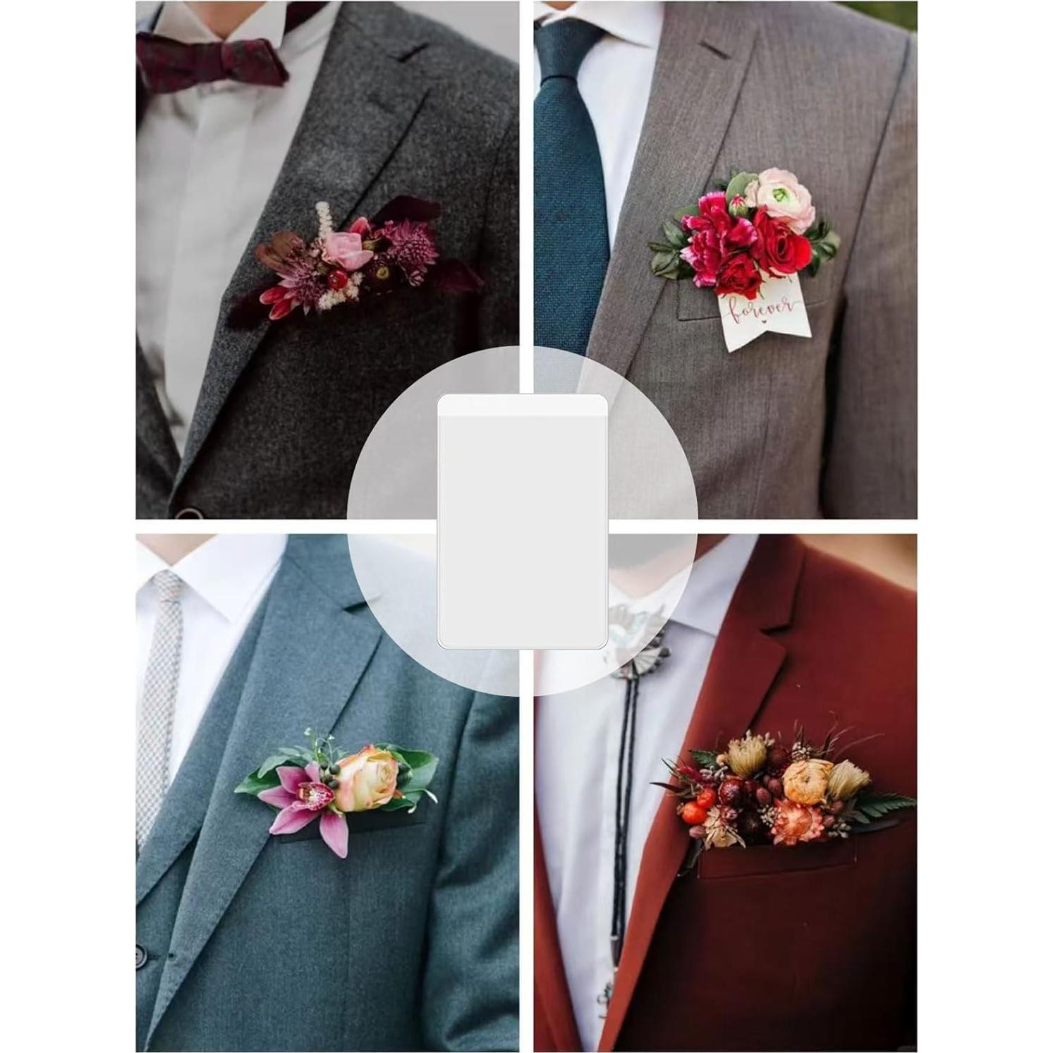 Funda de Boutonniere de Plástico para Traje - Holder Universal