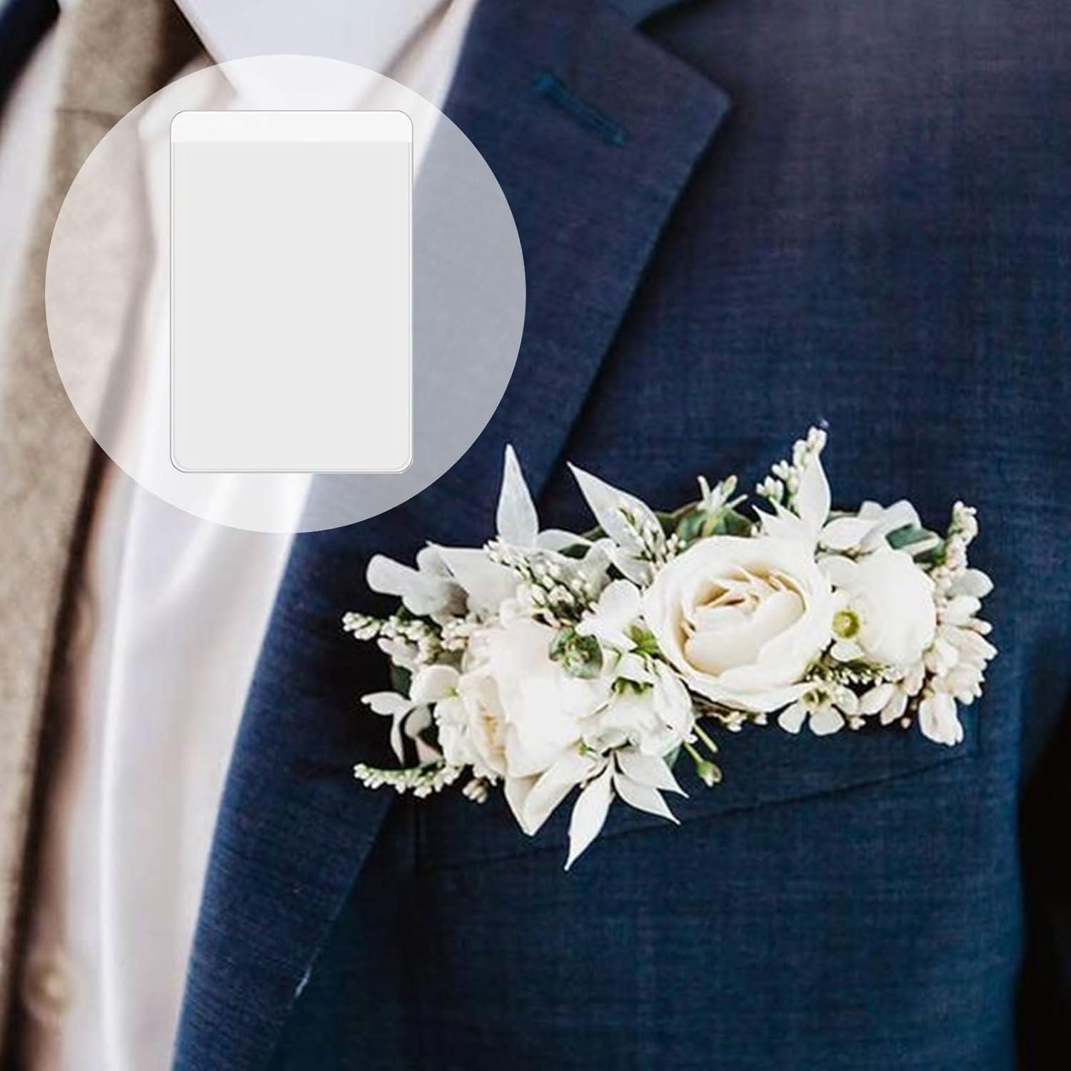 Funda de Boutonniere de Plástico para Traje - Holder Universal