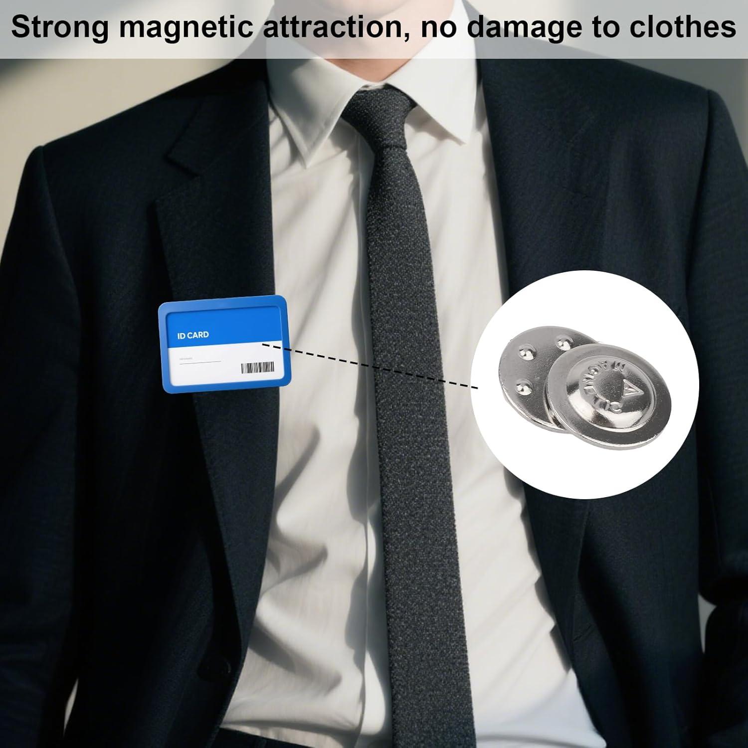 36 Soportes de Nombre Magnéticos Tinoaly Redondos 1.7cm Plata