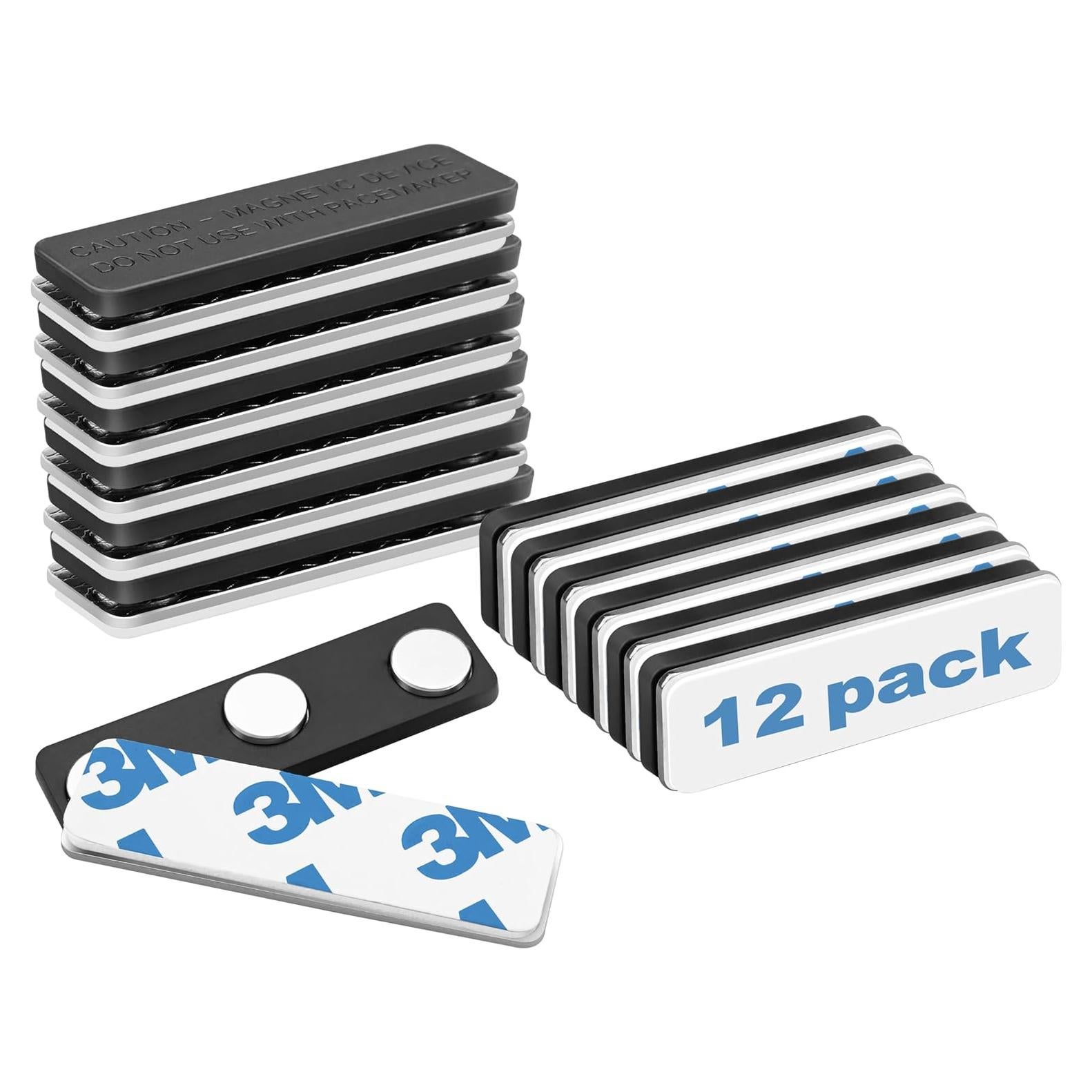 Paquete de 12 Sujetadores Magnéticos Koorito para Etiquetas
