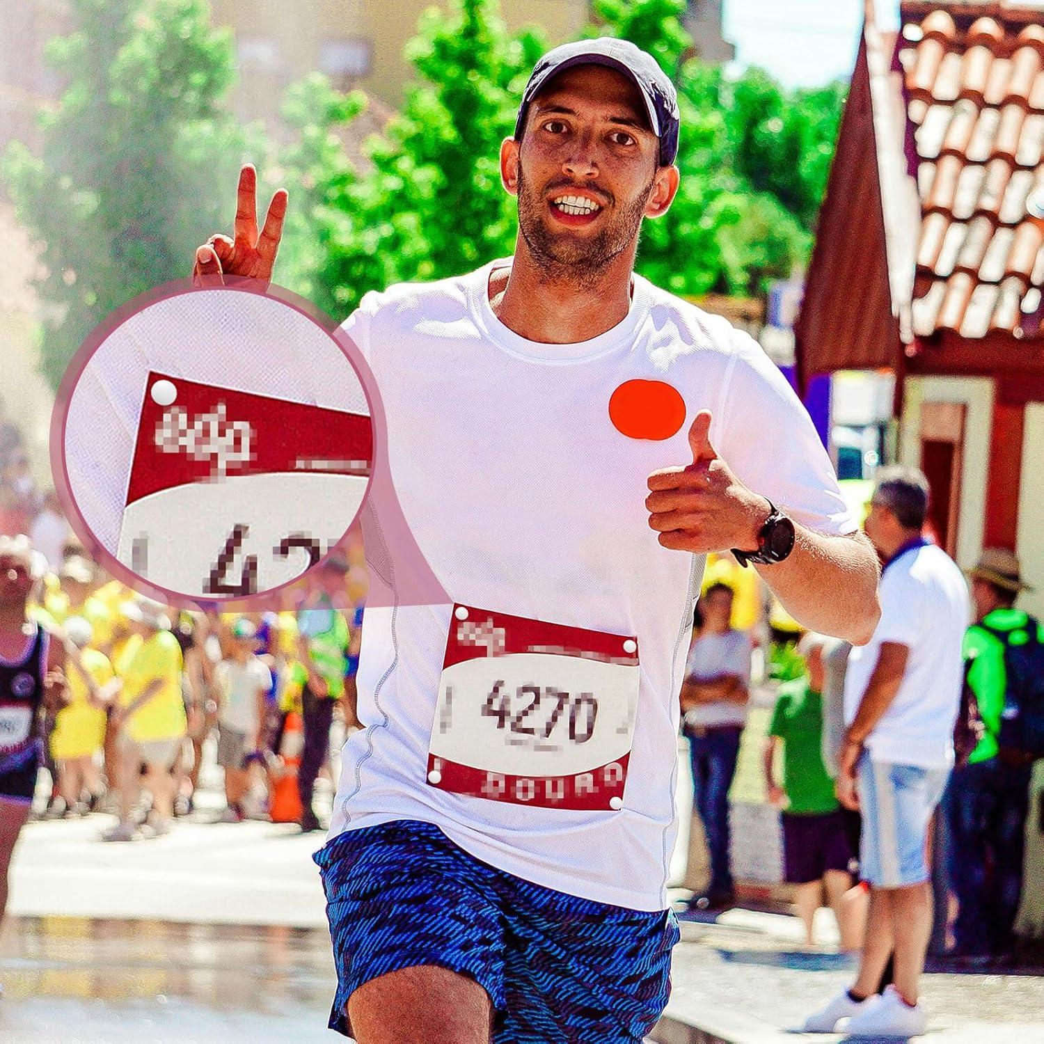 12 Pares de Clips Magnéticos Tinoaly para Número de Carrera