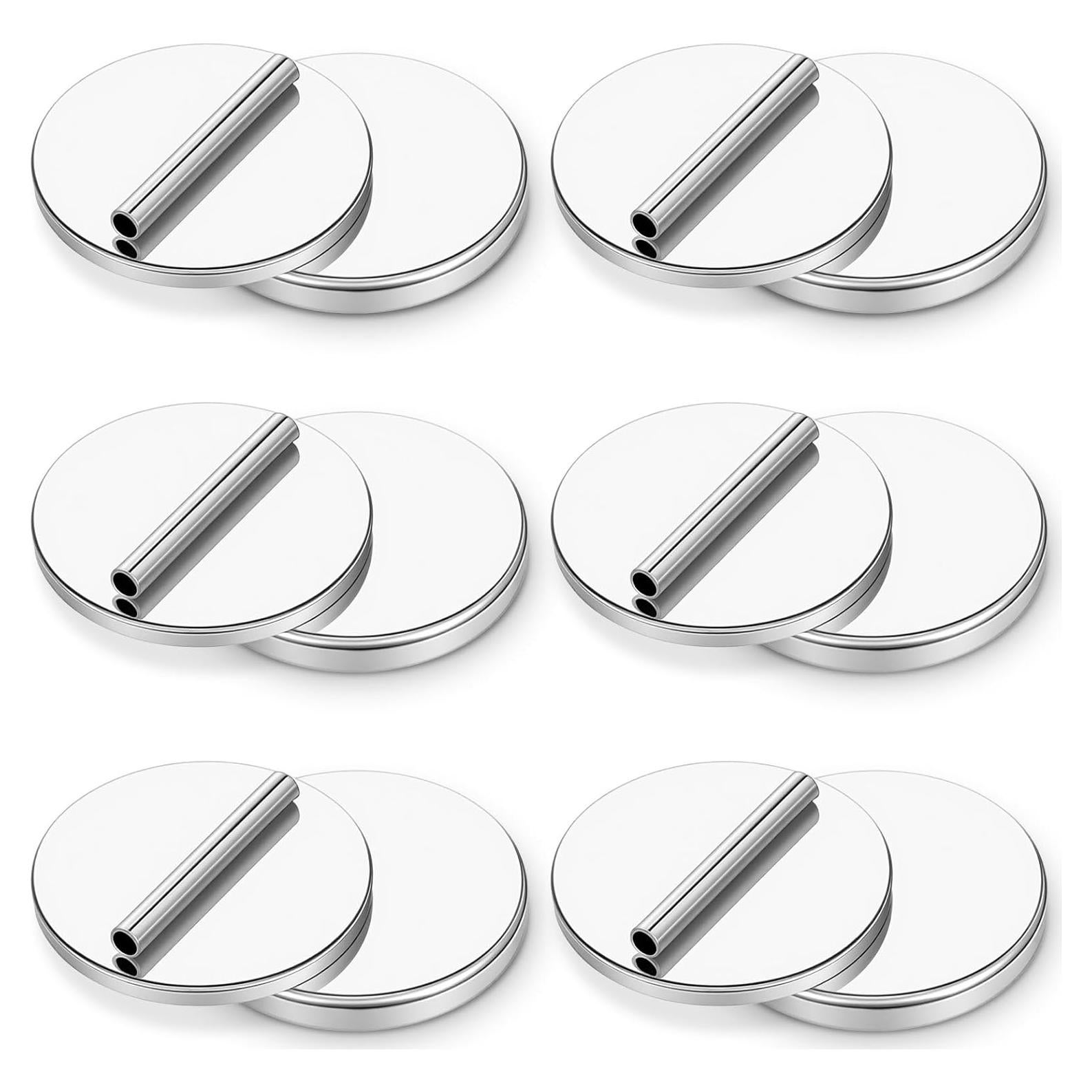 6 Pares Convertidores de Broches Magnéticos Gsbnjuy 1.5 cm Plata