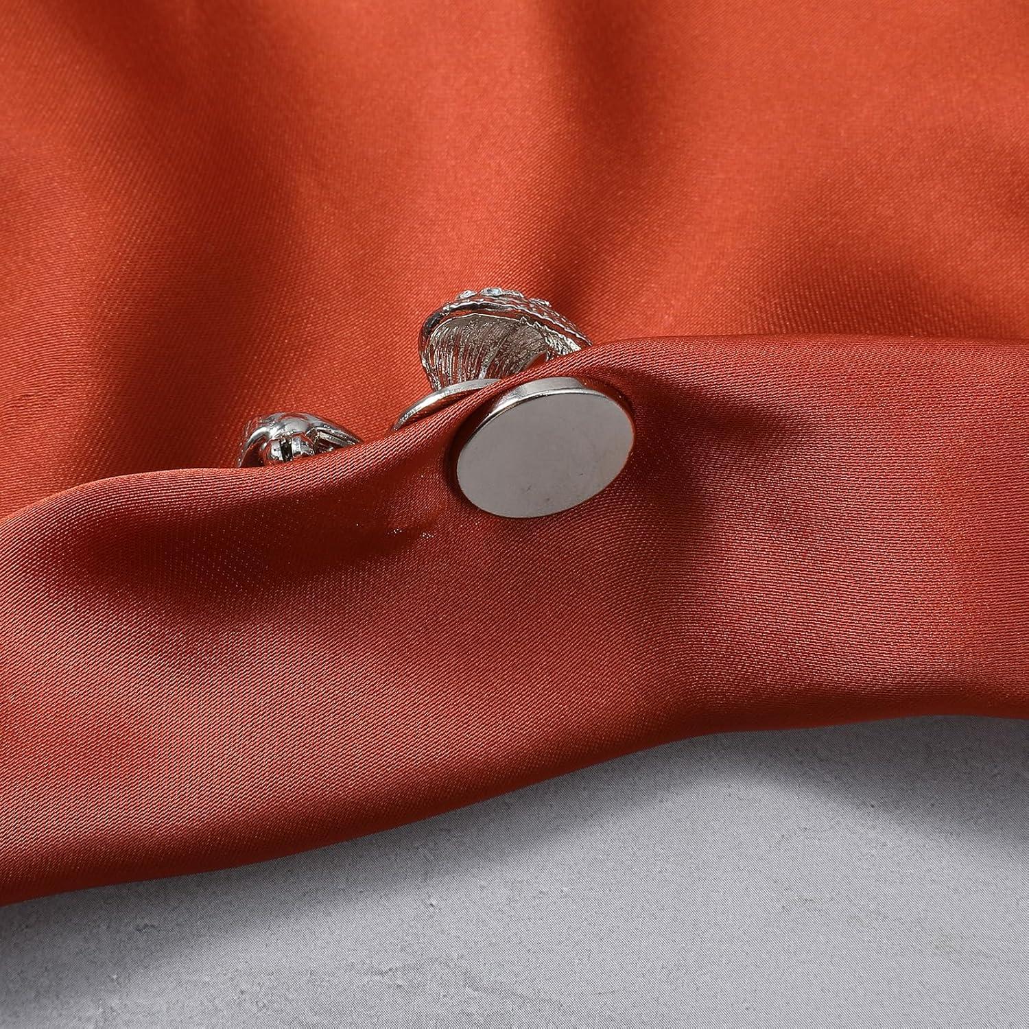 6 Pares Convertidores de Broches Magnéticos Gsbnjuy 1.5 cm Plata