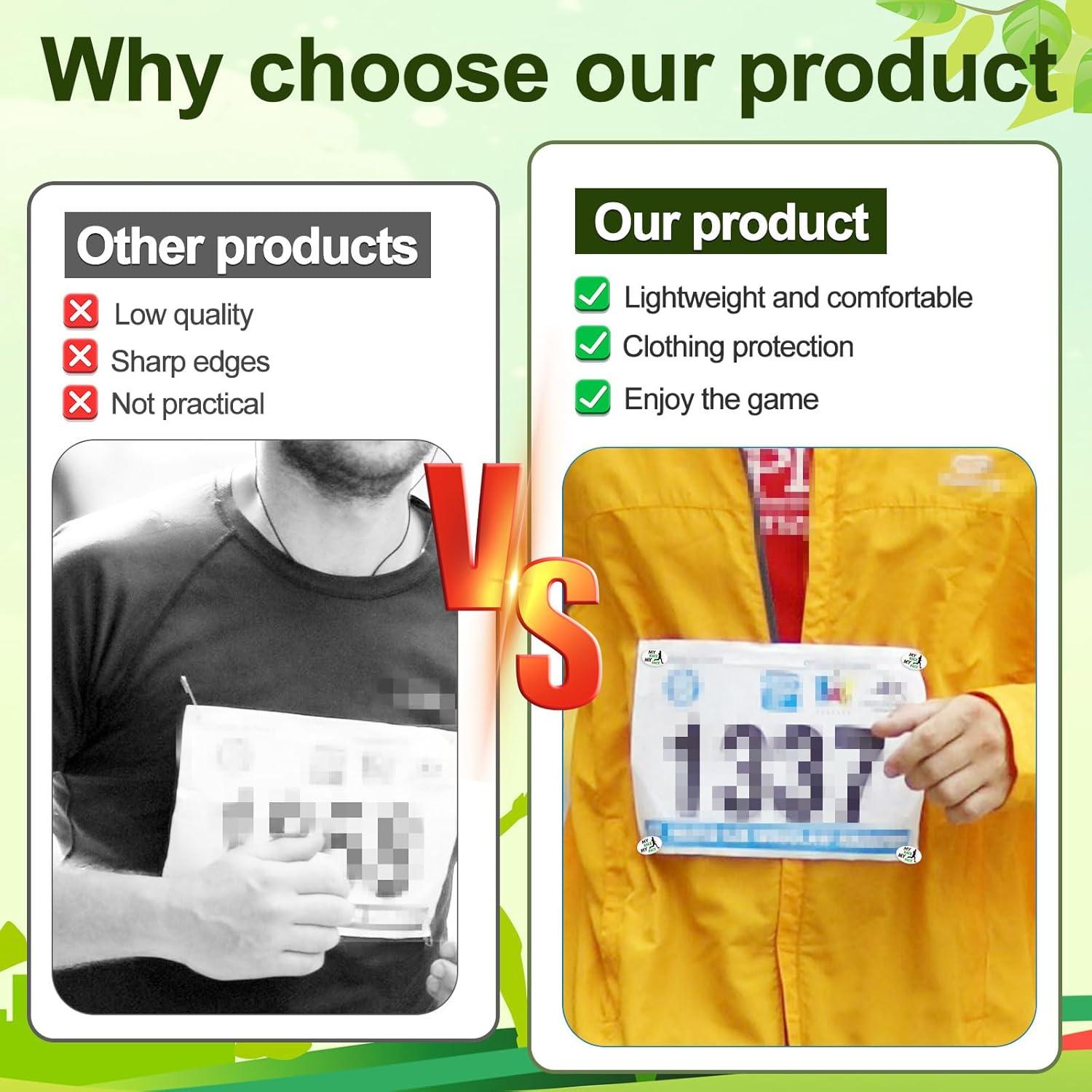 4 Pares de Clips Magnéticos Tinoaly para Número de Carrera