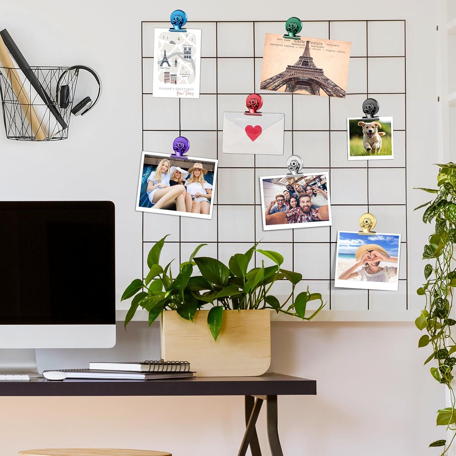 Clips Magnéticos FINDMAG 12 Piezas Acero Inoxidable Plateado