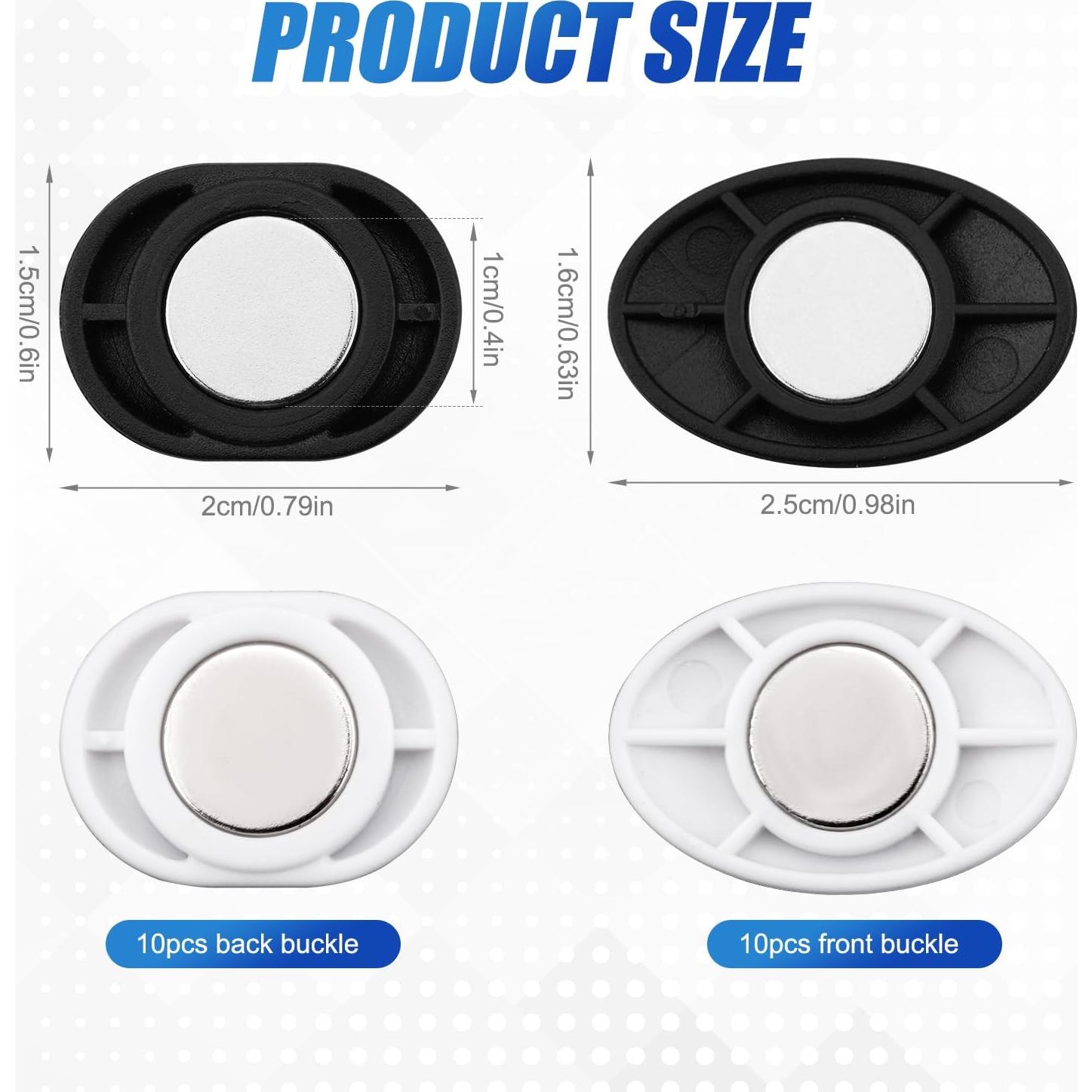 10 Pares de Sujetadores Magnéticos para Número de Carrera Gosknor