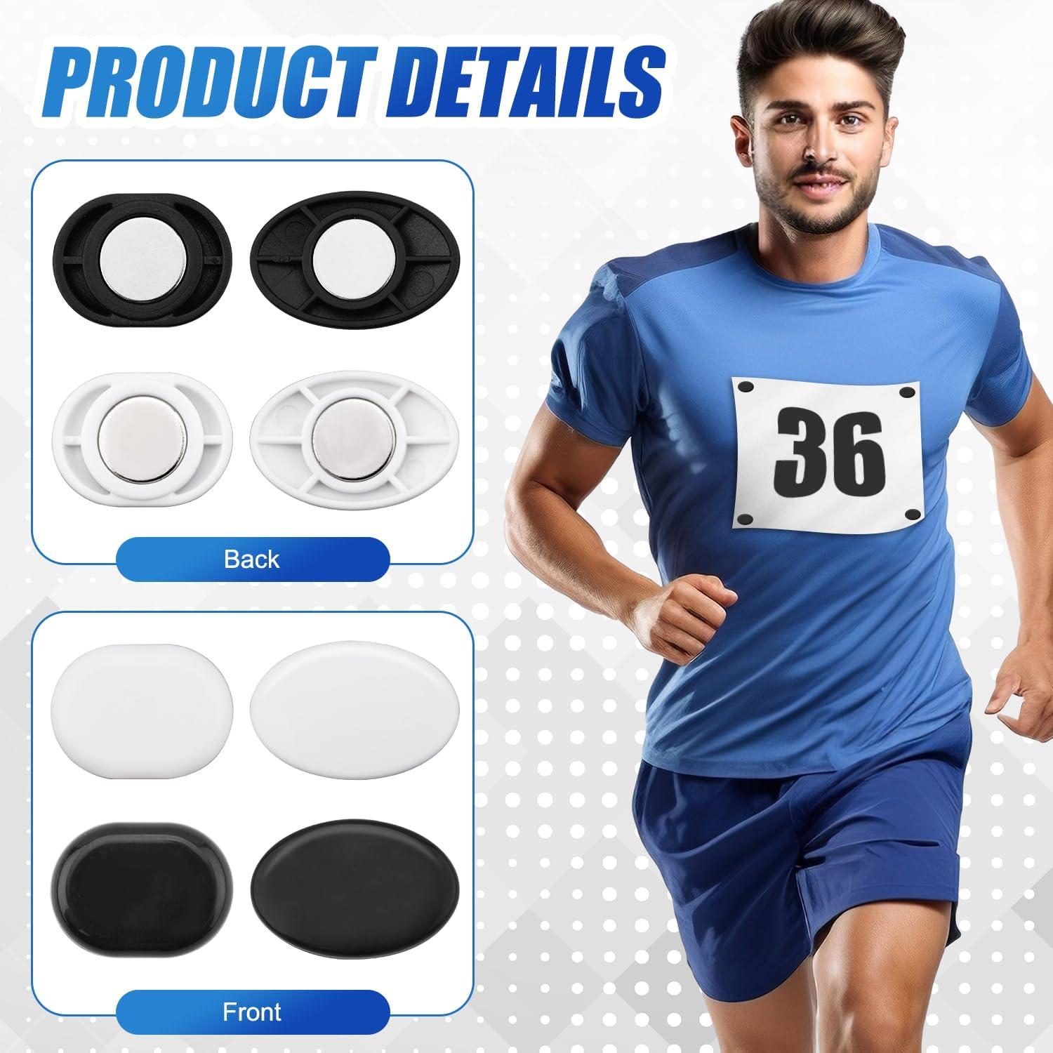 10 Pares de Sujetadores Magnéticos para Número de Carrera Gosknor