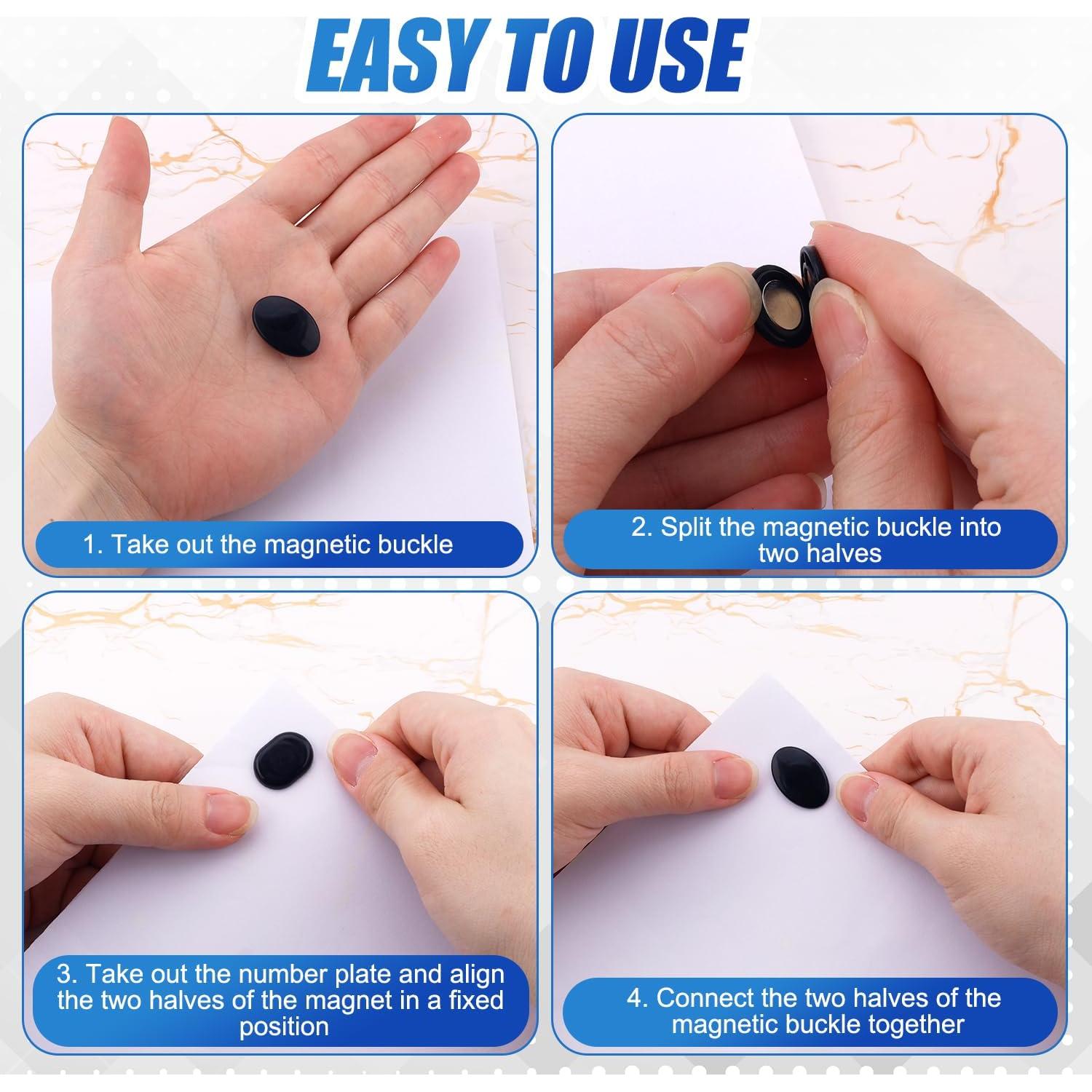 10 Pares de Sujetadores Magnéticos para Número de Carrera Gosknor