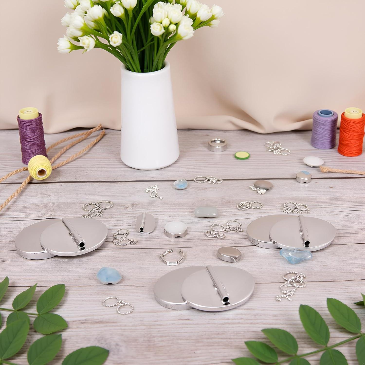 5 Piezas Convertidores de Broche Mini Plata Rosojodg