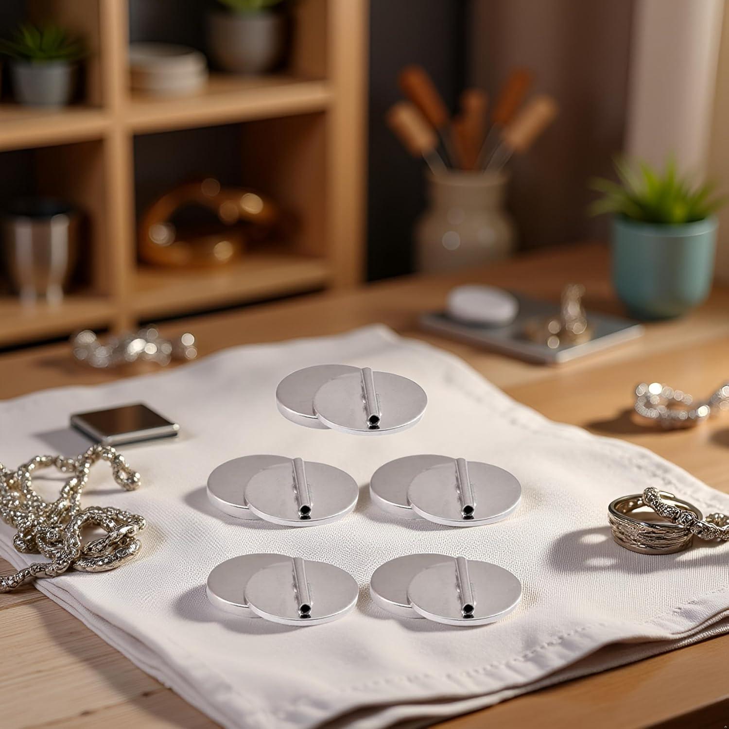 5 Piezas Convertidores de Broche Mini Plata Rosojodg