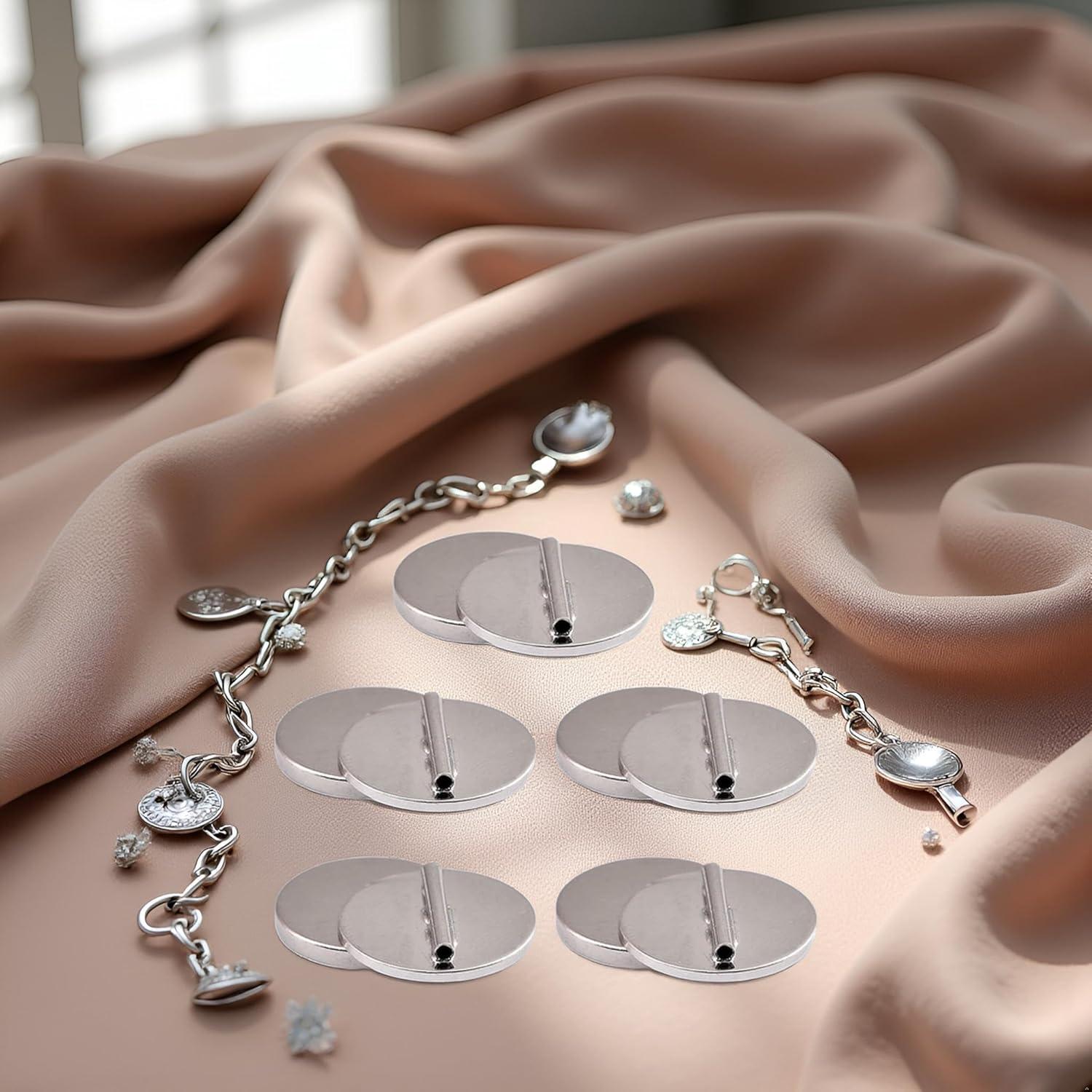 5 Piezas Convertidores de Broche Mini Plata Rosojodg