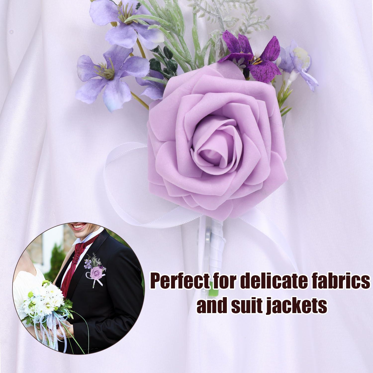 10 Imanes de Boutonniere Transparentes Lasuroa 7x1.2cm