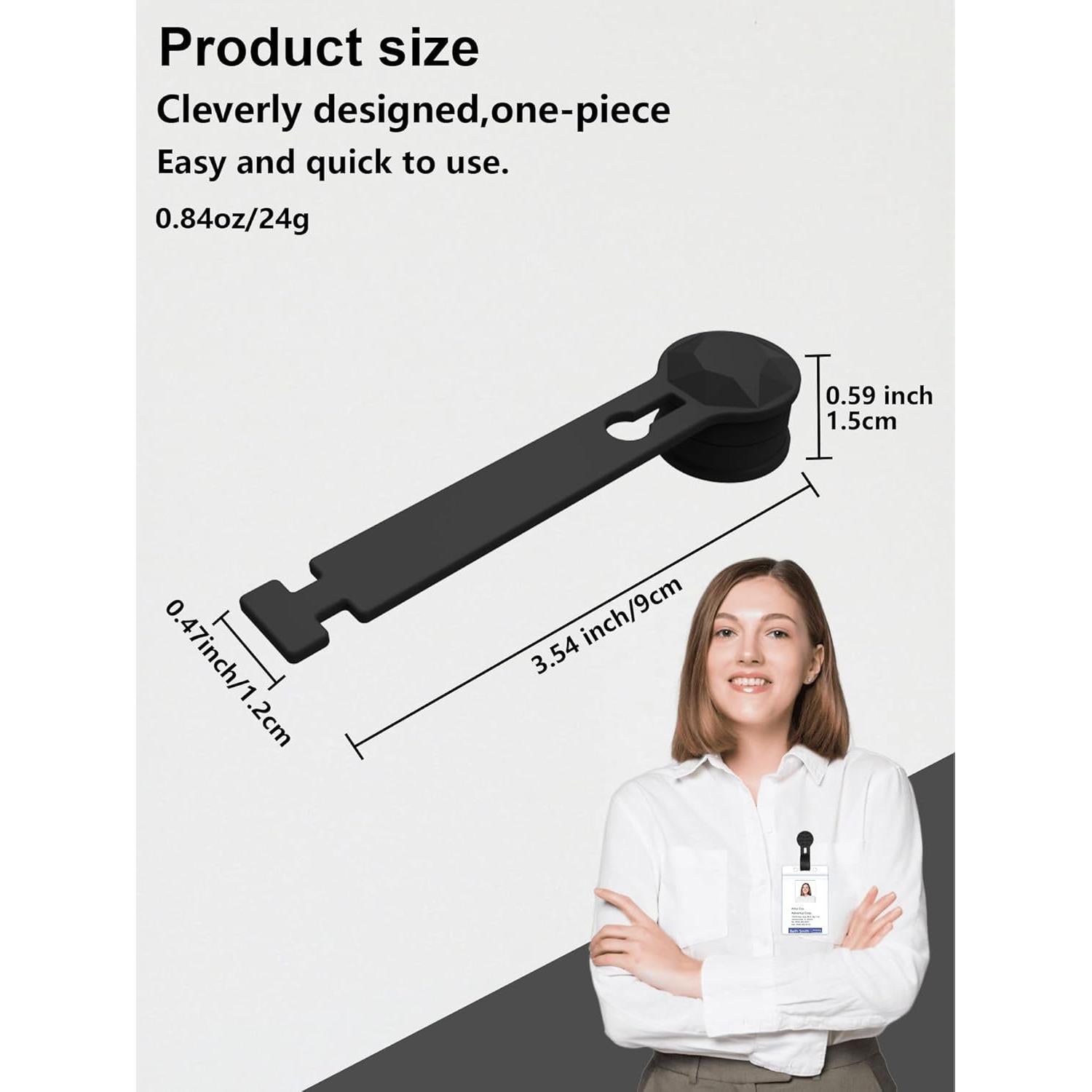 Paquete de 2 Sujetadores Magnéticos HKNR para Insignias ID