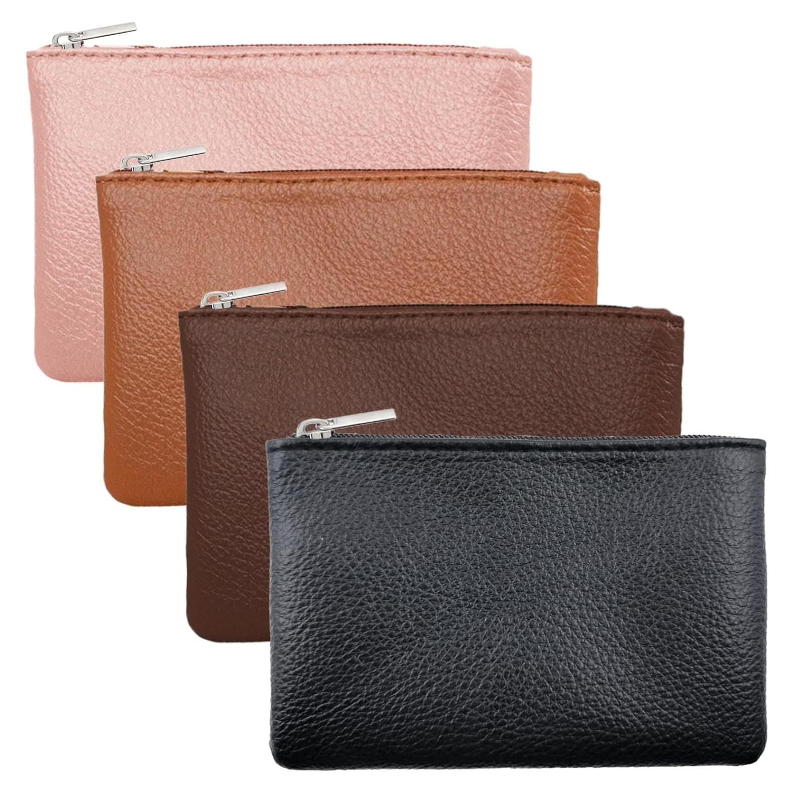 Monedero de Cuero con Cremallera LyBlissor - 8x10.6 cm