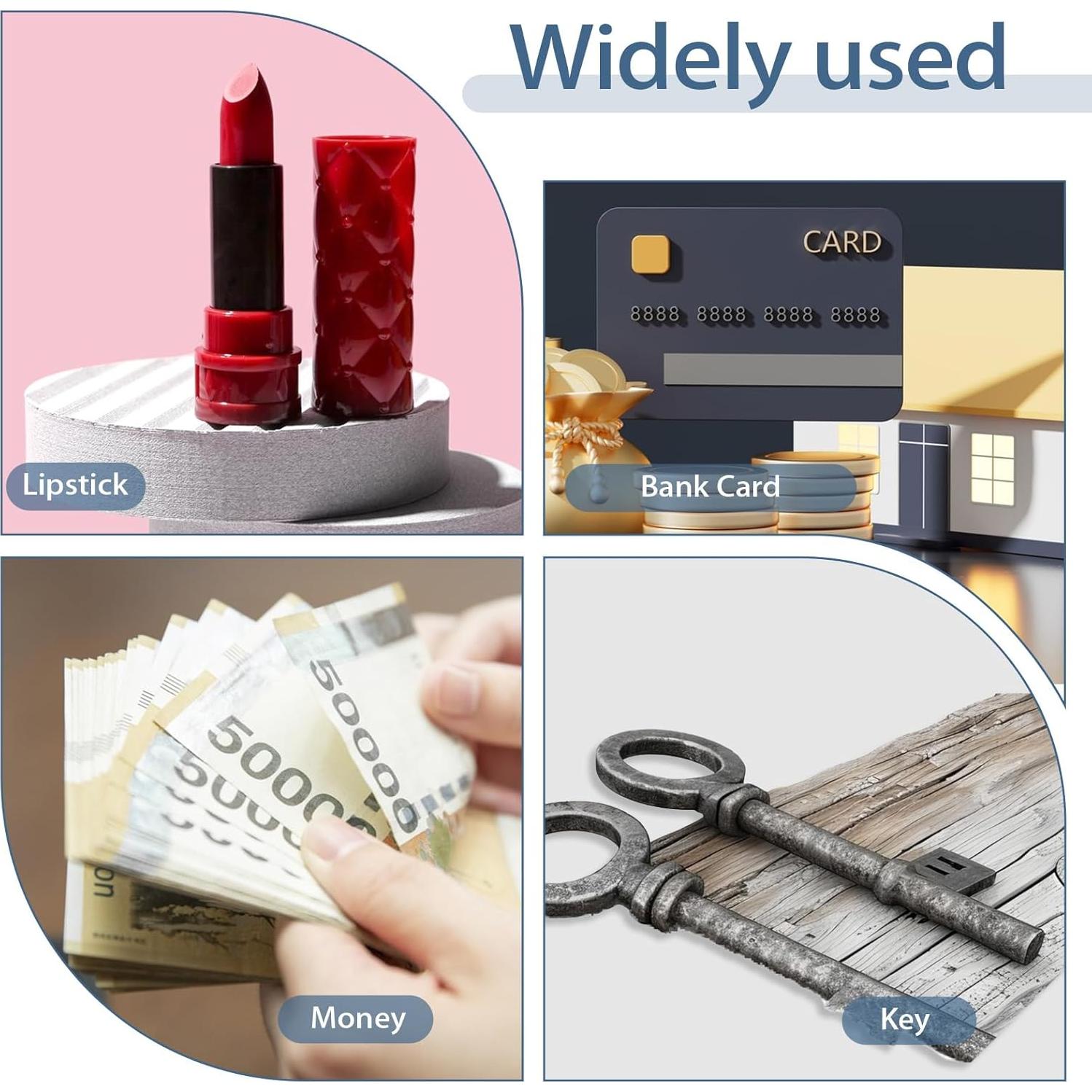 Monedero de Cuero PU Negro para Mujeres con Doble Cremallera