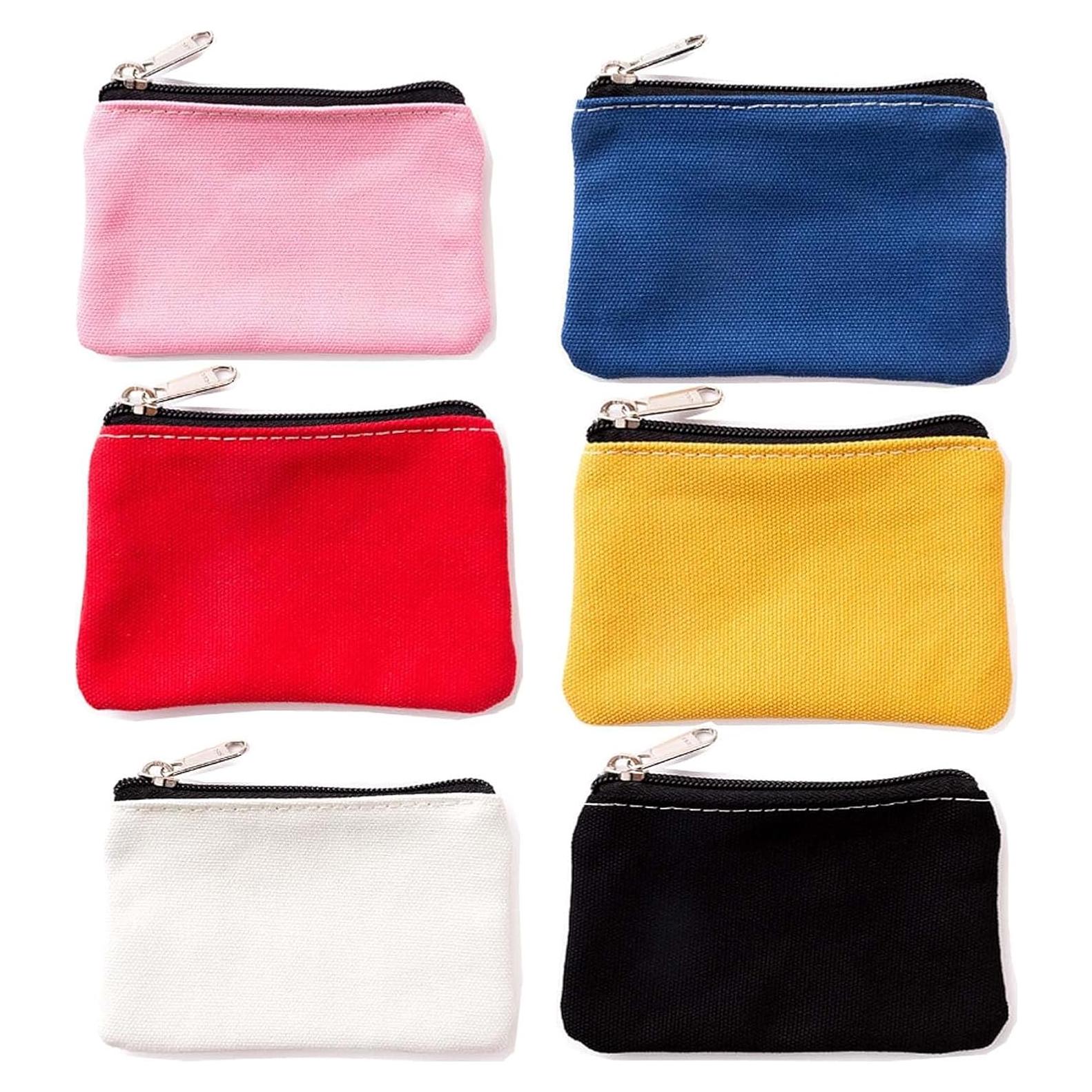 Juego de 6 Monederos de Lona WDCFXY 7 x 13 cm Colores Variados