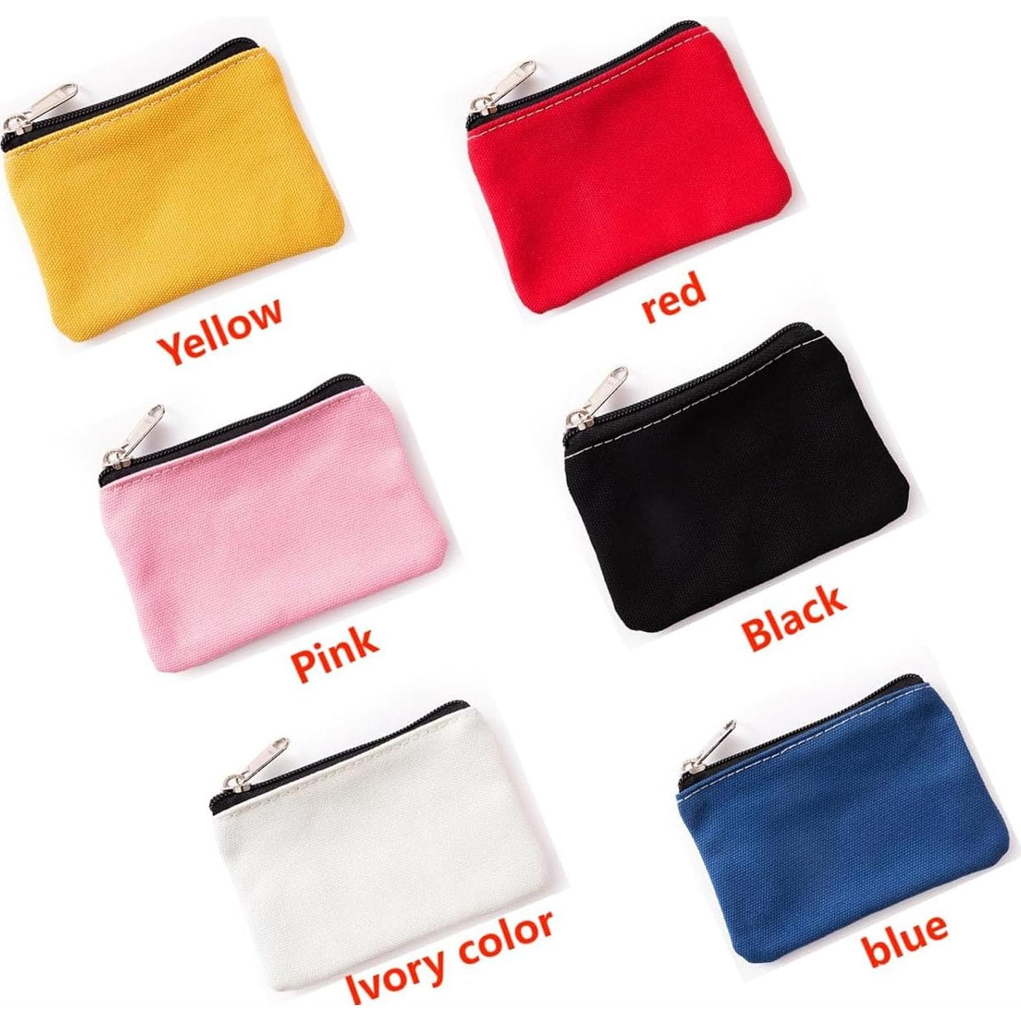 Juego de 6 Monederos de Lona WDCFXY 7 x 13 cm Colores Variados
