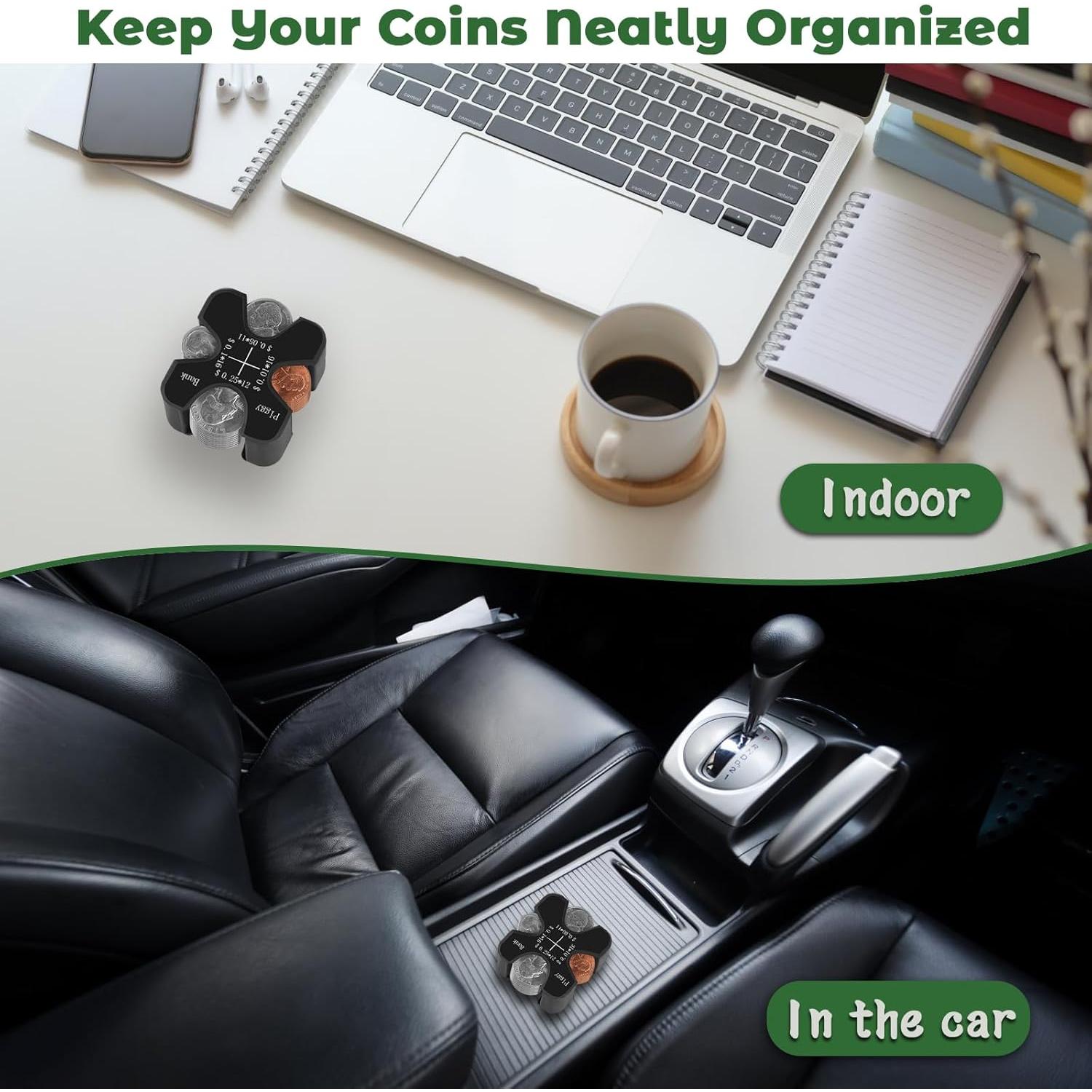 Organizador de Monedas Portátil WAEKIYTL - 55 Monedas, Silicona Negra