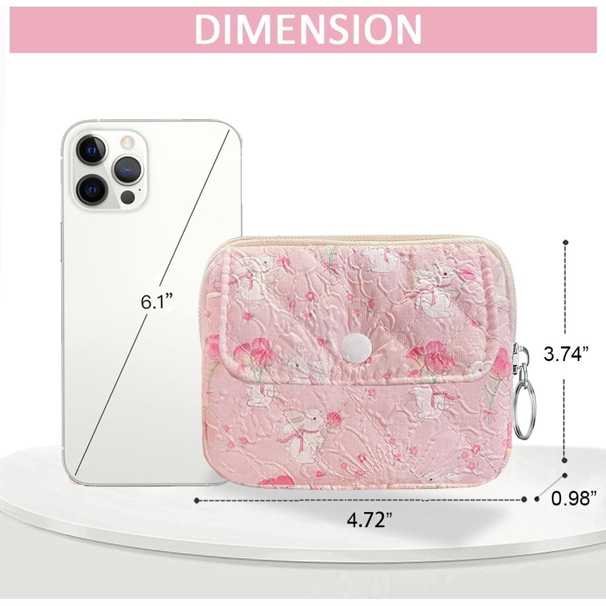 Monedero Acolchado de Algodón Modacarry Floral 12.7x10.2cm