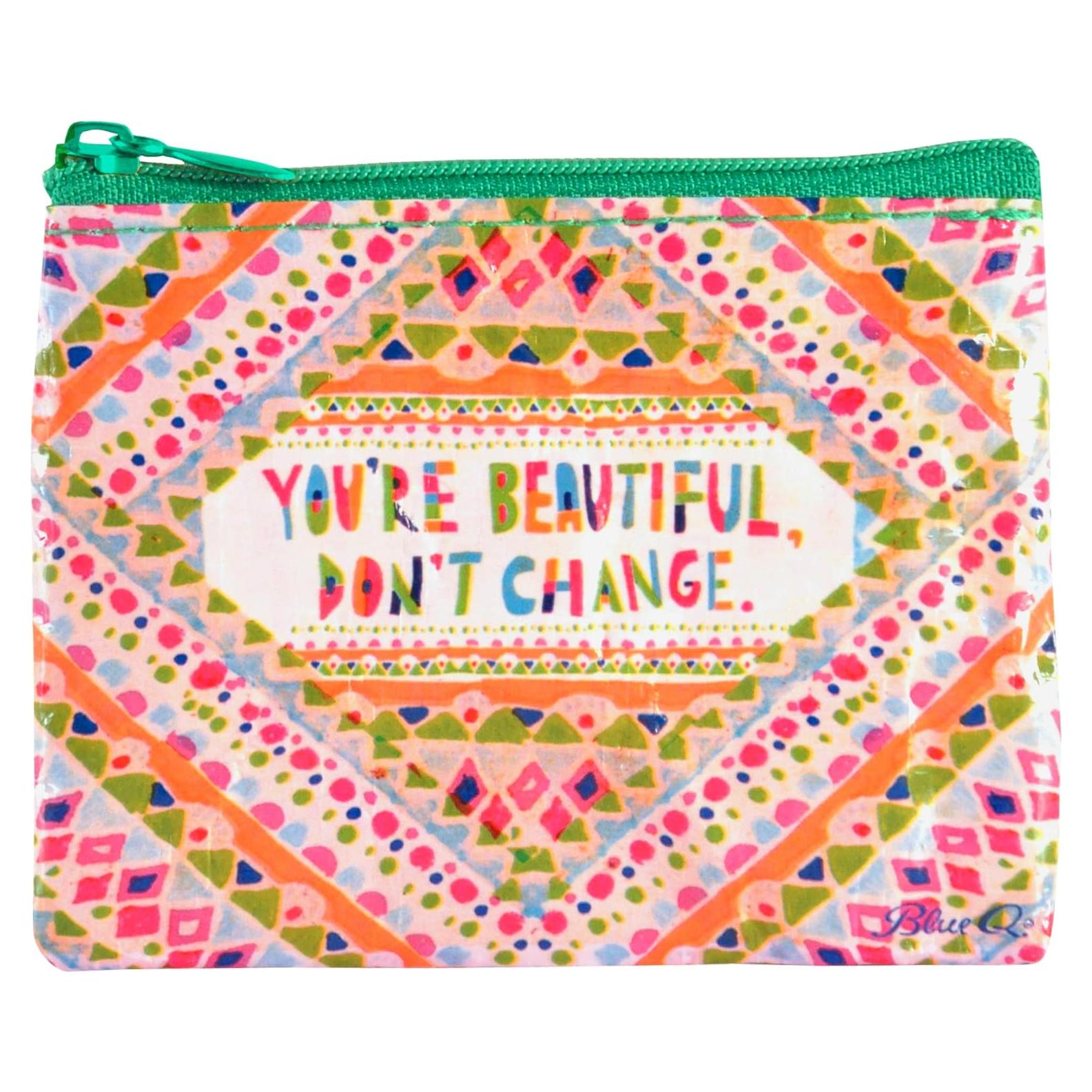 Monedero Blue Q Eres Hermosa 95% Reciclado 10.2x7.6cm