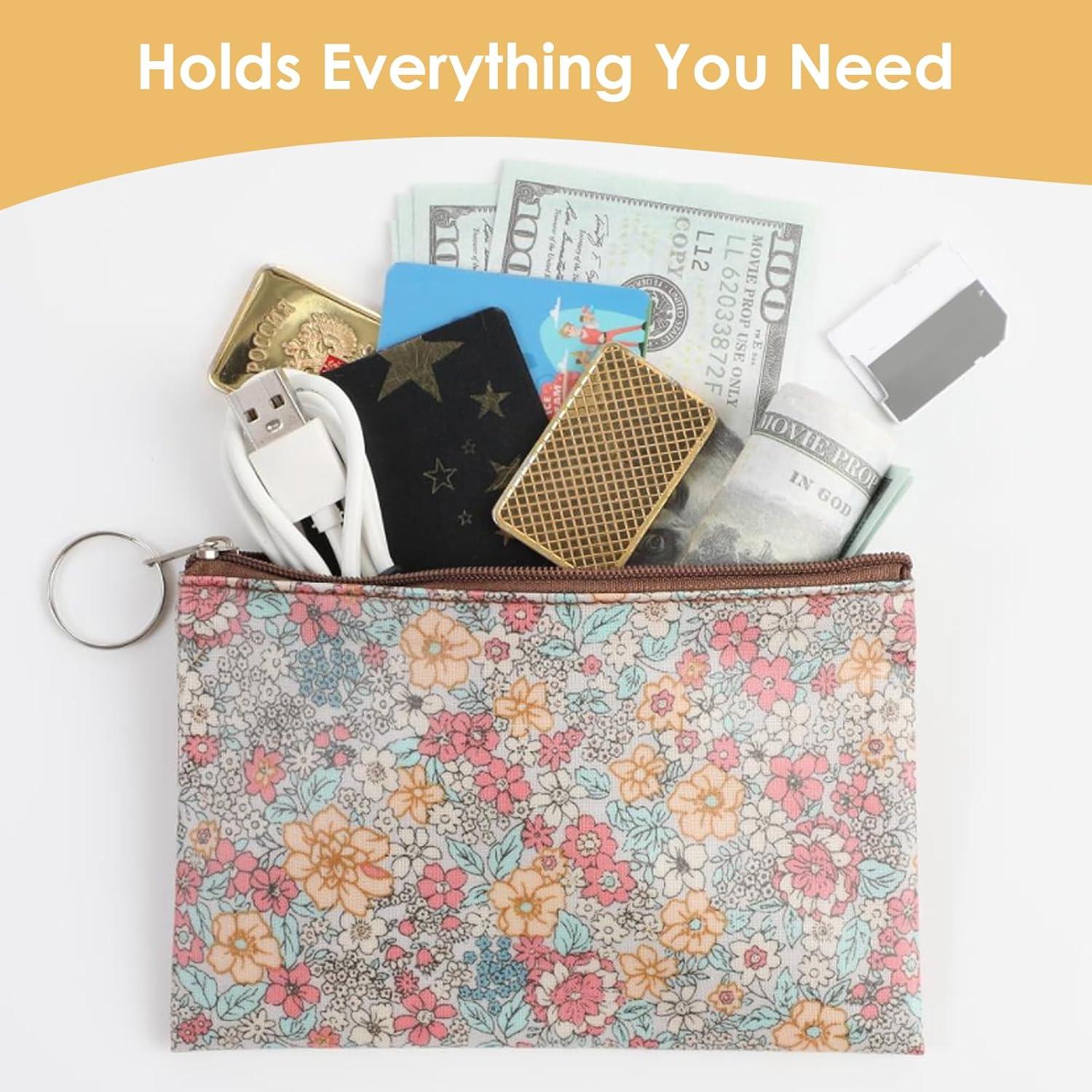 Monedero Pequeño Amabro Beige para Mujeres con Cremallera