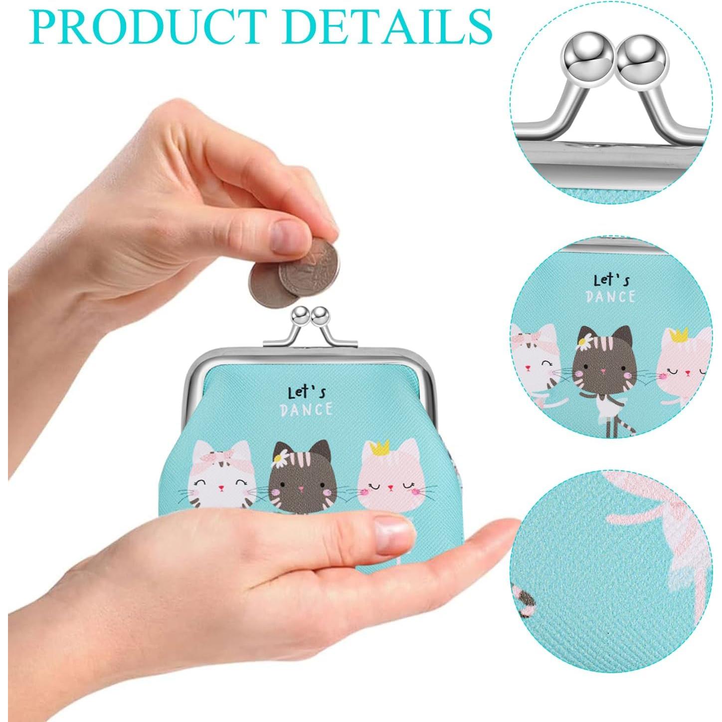 Monedero pequeño Acooruiteng de cuero PU verde 10x7.5cm