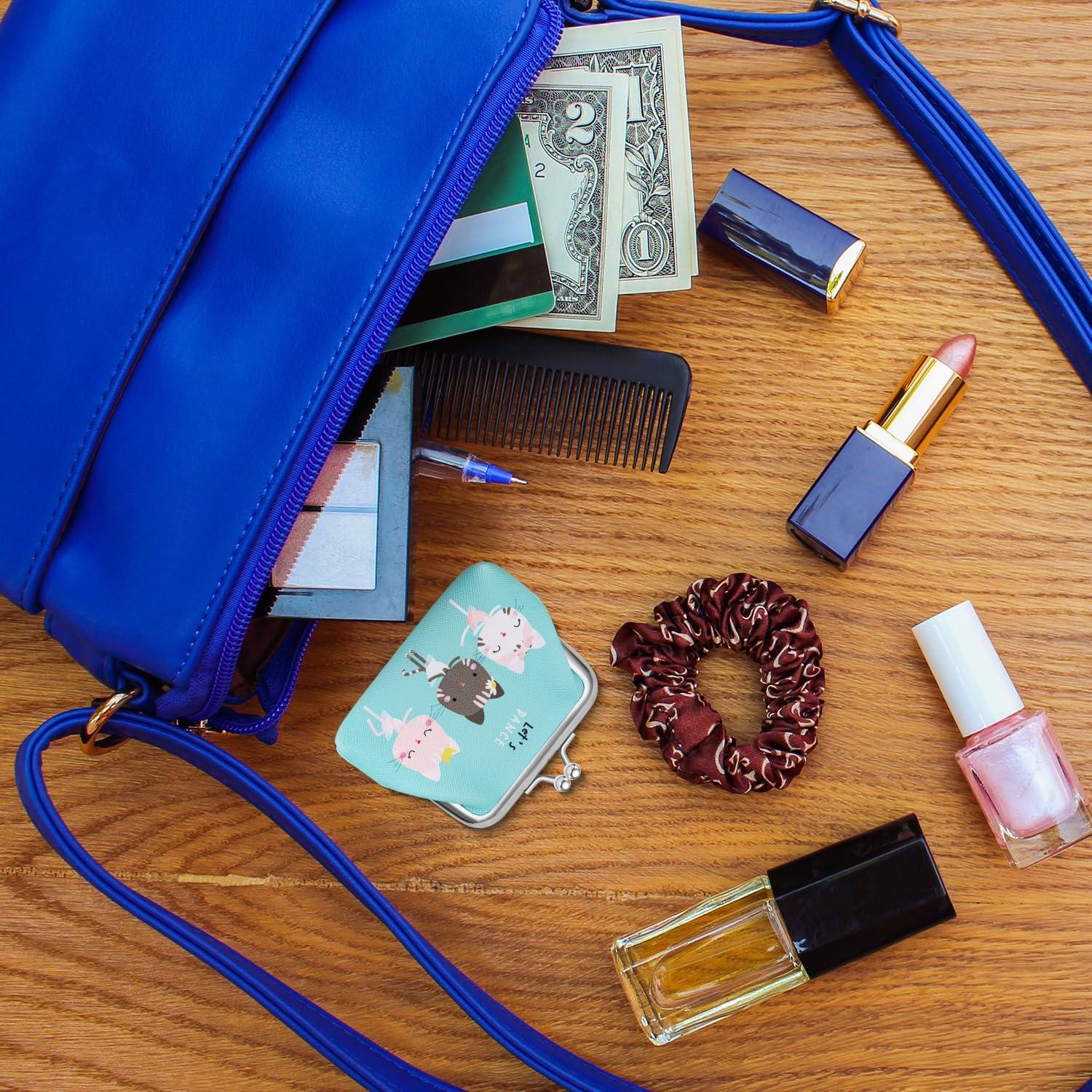 Monedero pequeño Acooruiteng de cuero PU verde 10x7.5cm