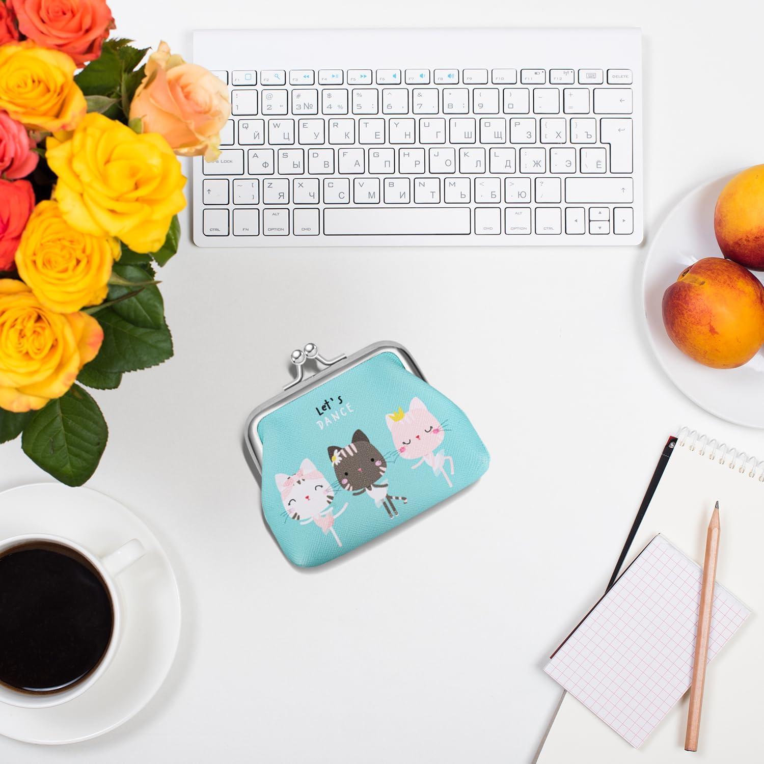 Monedero pequeño Acooruiteng de cuero PU verde 10x7.5cm