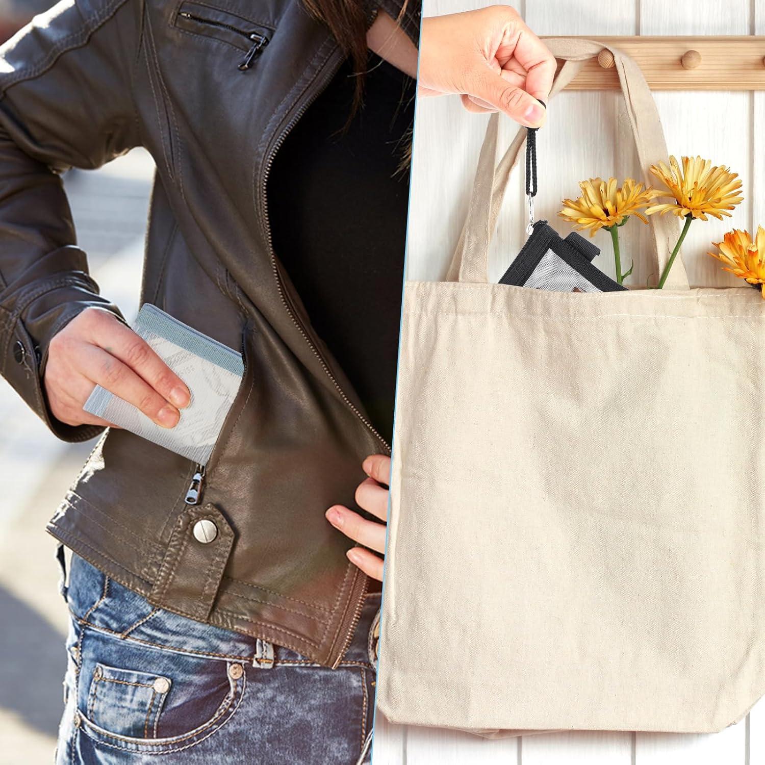 Paquete de 5 Bolsas de Malla Nylon Organizador Cosmético 11.5x8 cm