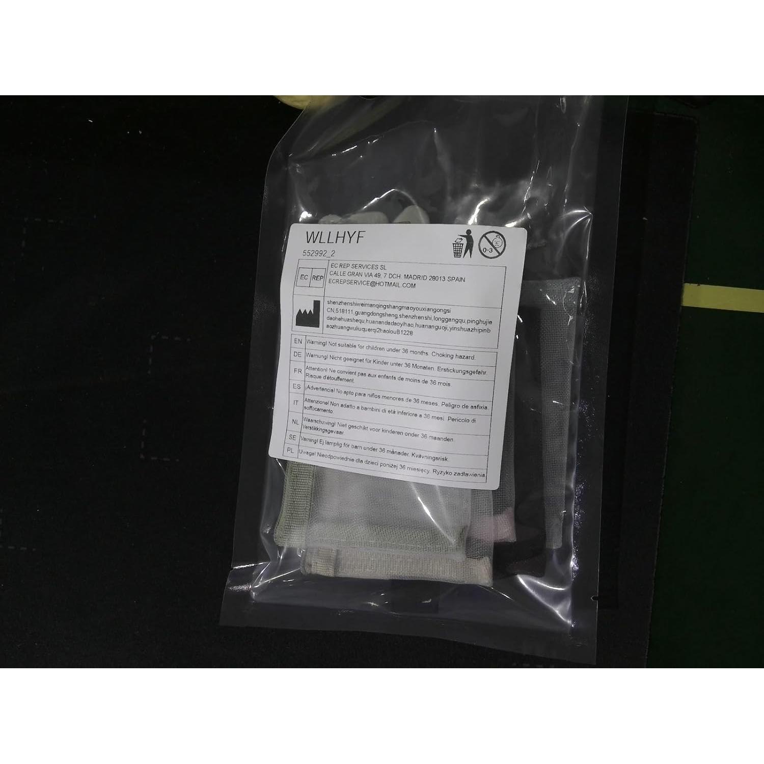 Paquete de 5 Bolsas de Malla Nylon Organizador Cosmético 11.5x8 cm