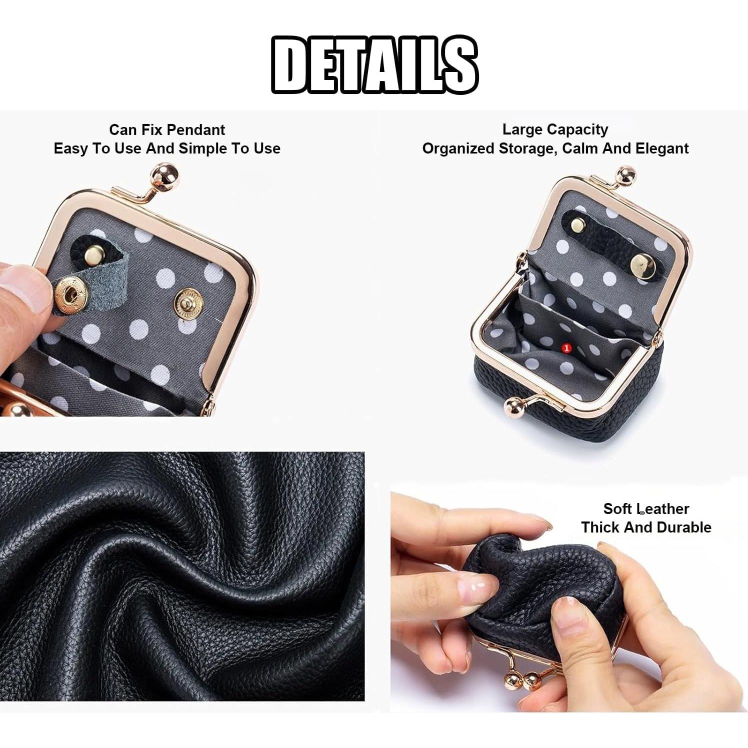 Caja de Joyería Mini KLESZZYD de Cuero Verde Vintage