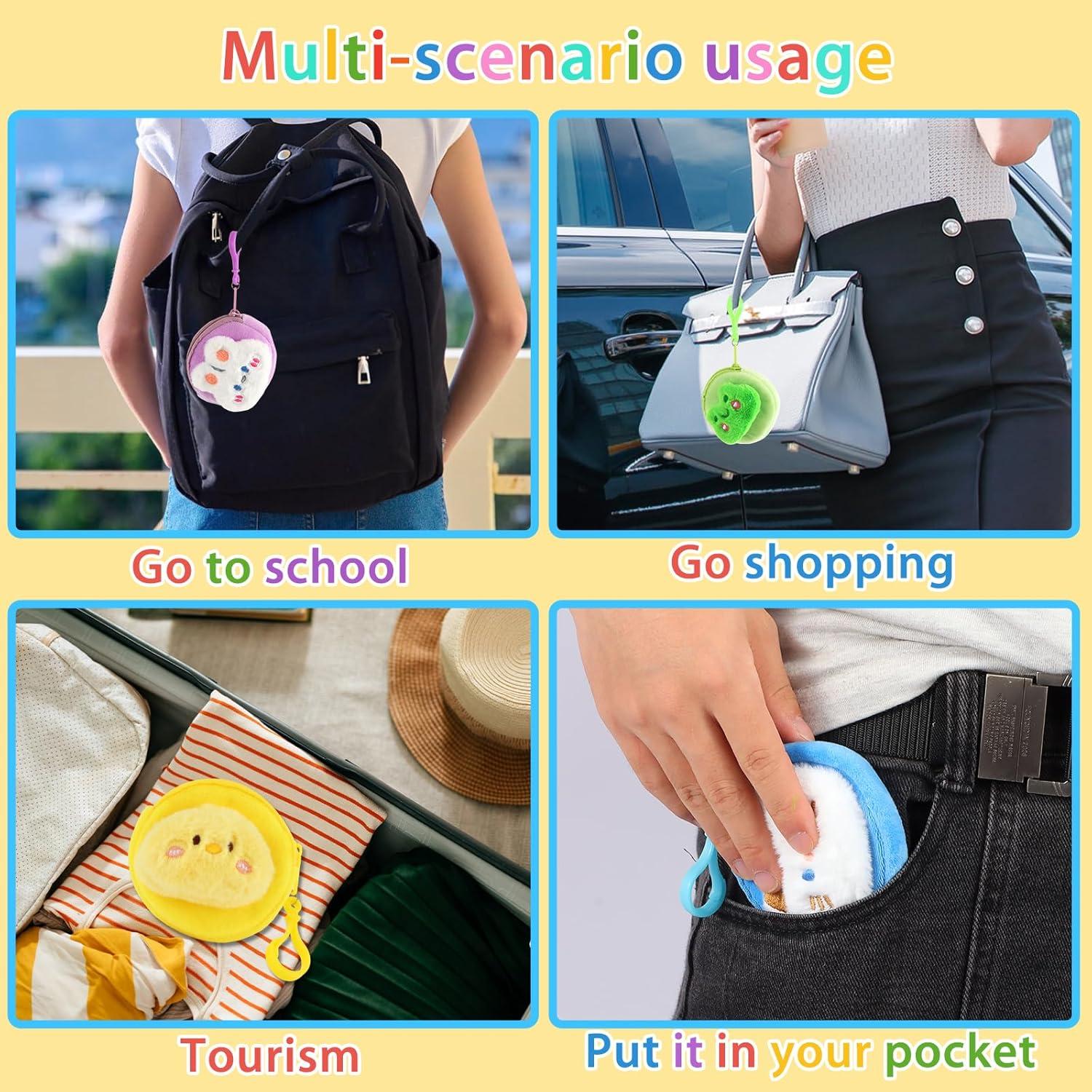 24 Monederos de Peluche Kawaii para Mujeres - Regalos Divertidos