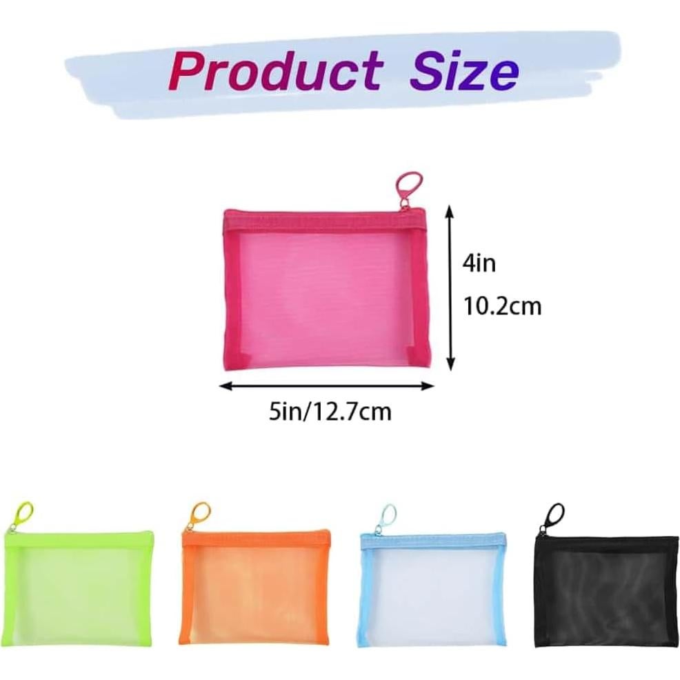 Paquete de 5 bolsas de malla con cremallera ZSlactp 13x10cm